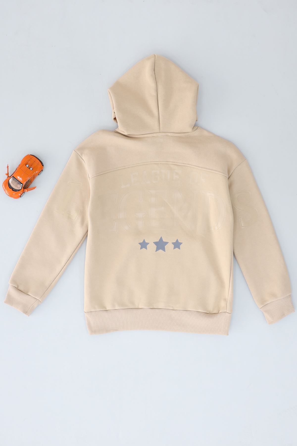 3 İplik Şardonlu Sweat Bej - 3264101.1576.