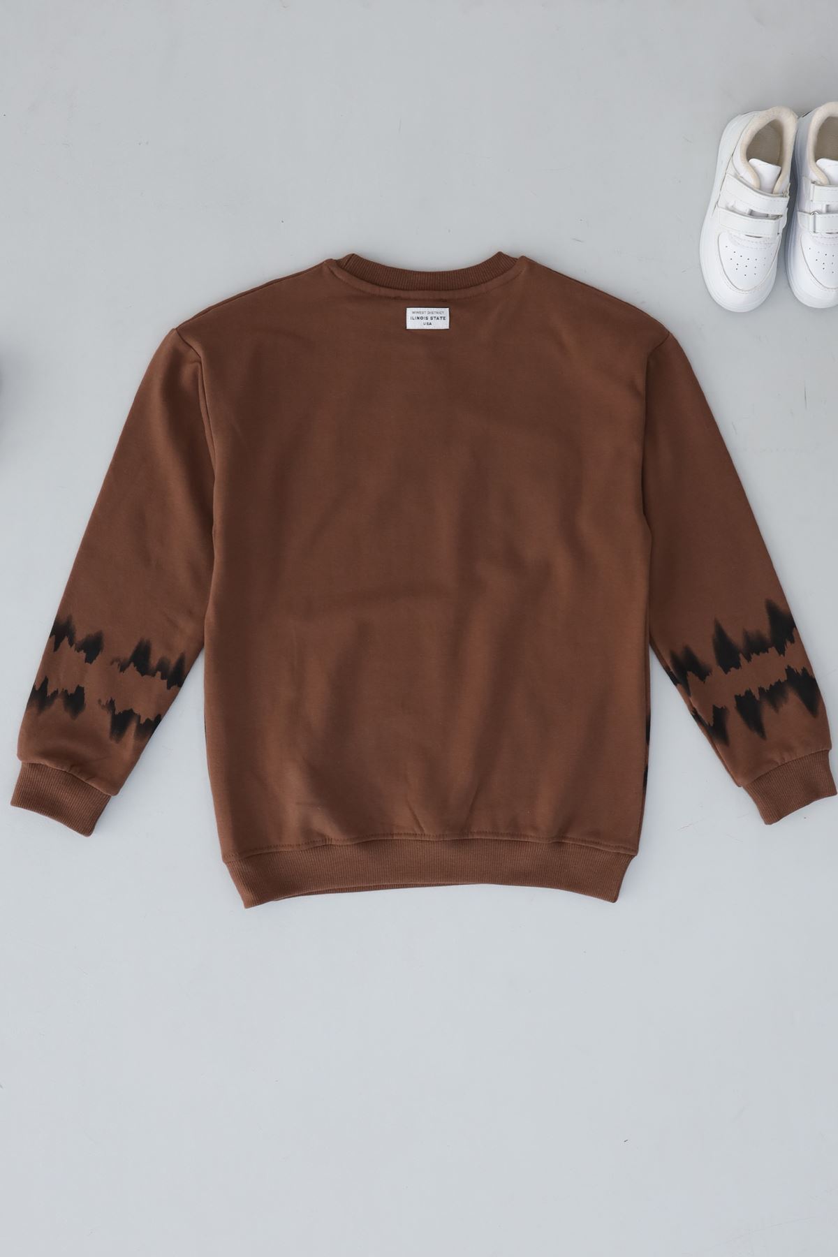 10-13 Yaş İki İplik Şardonlu Sweat Kahve - 3264128.1576.
