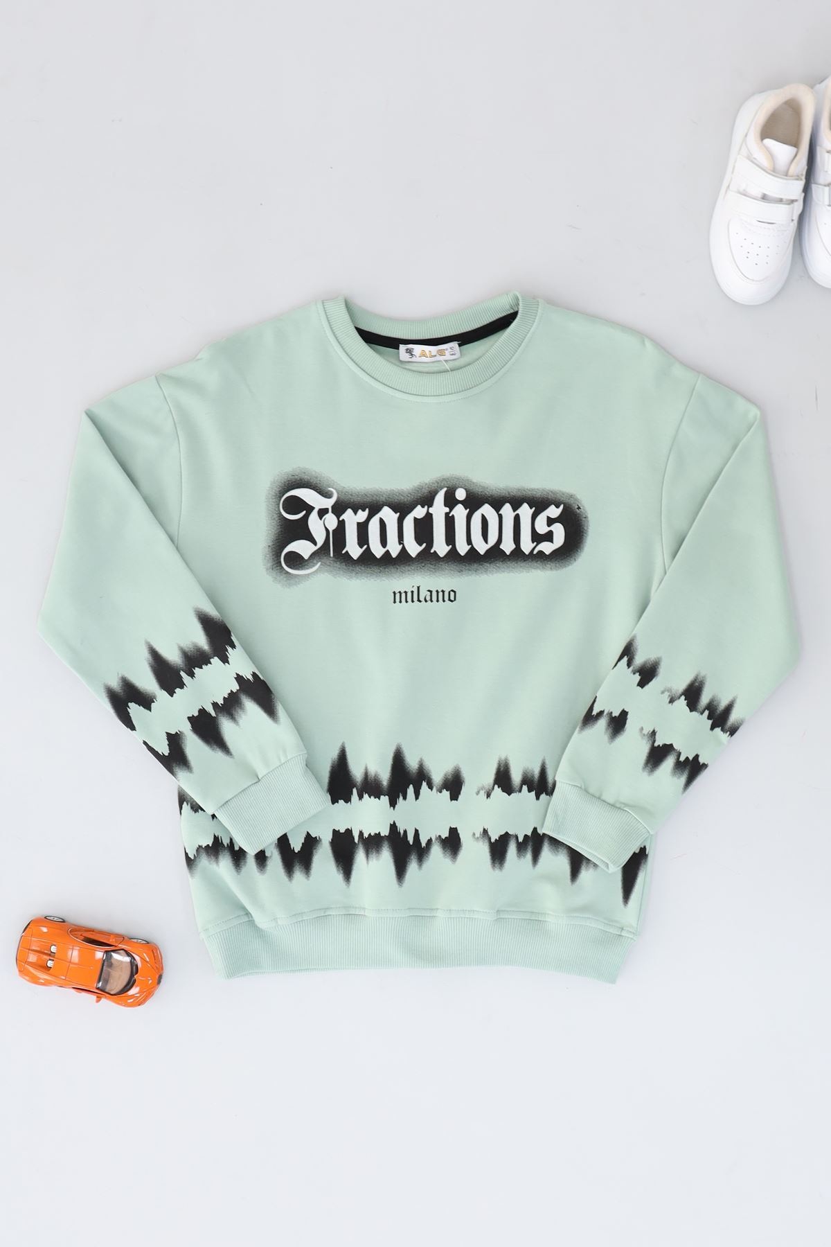 10-13 Yaş İki İplik Şardonlu Sweat Yeşil - 3264128.1576.