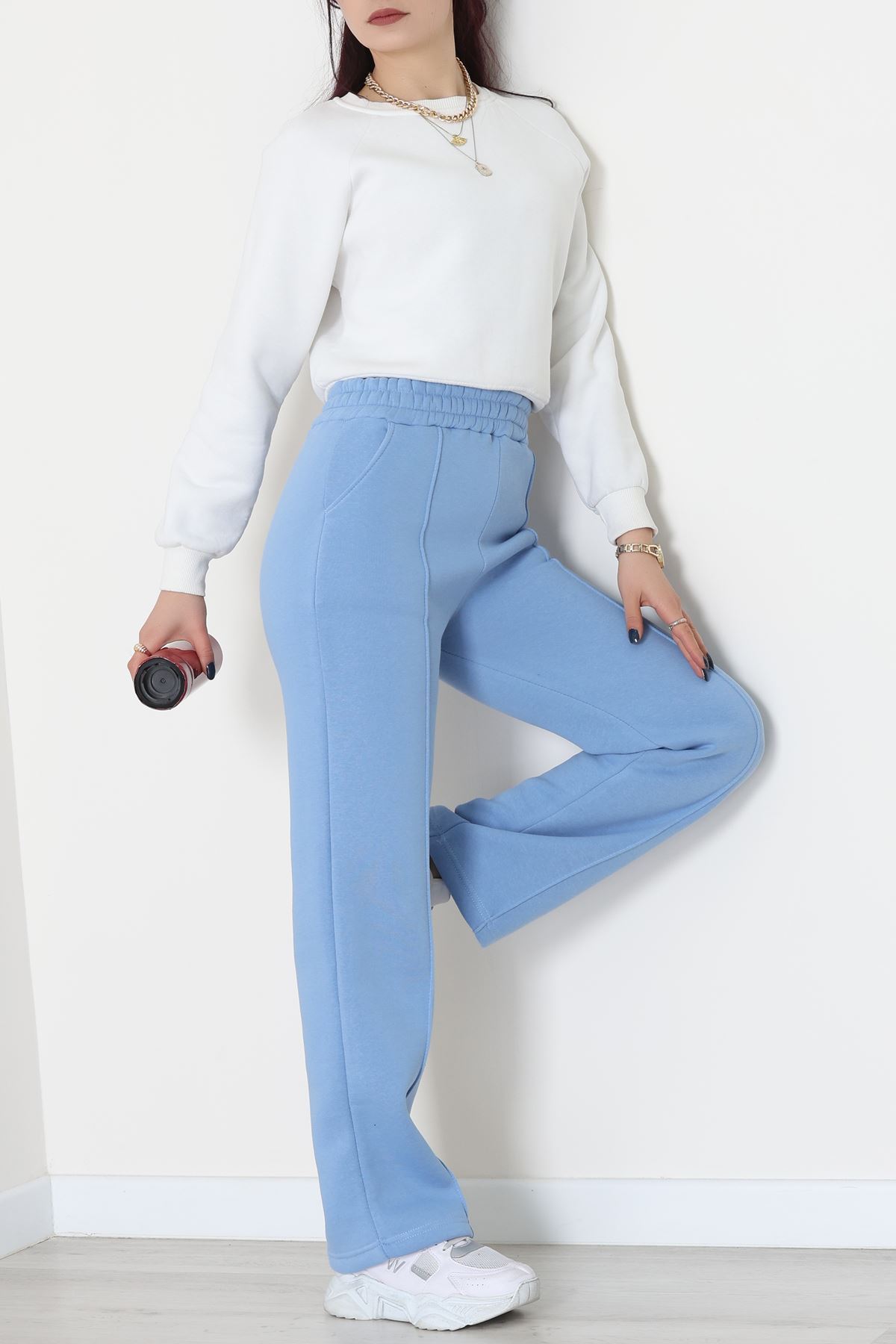 3 İplik Önü Çımalı Eşofman Altı Bebemavi - 42520.1878.