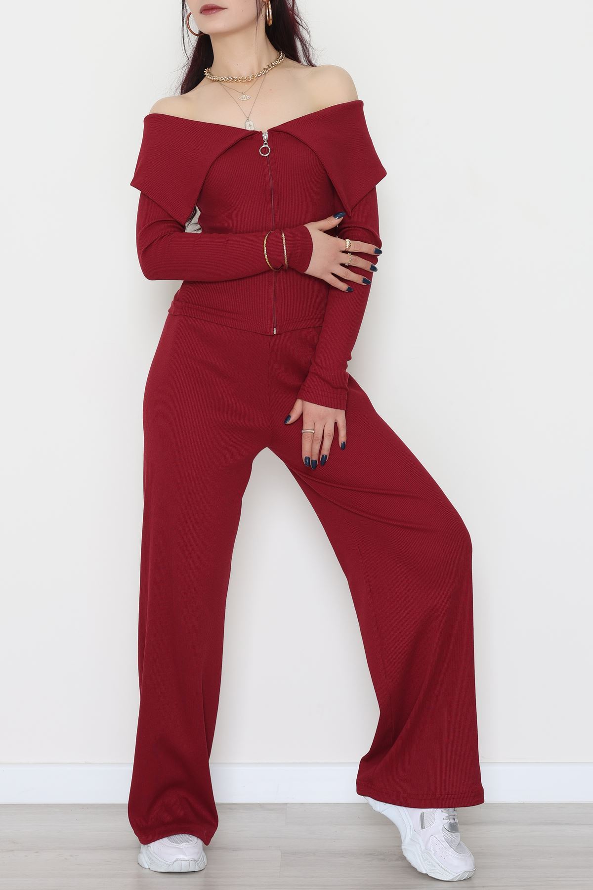 Madonna Yaka Likralı Kaşkorse İkili Takım Bordo - 51089.1567.