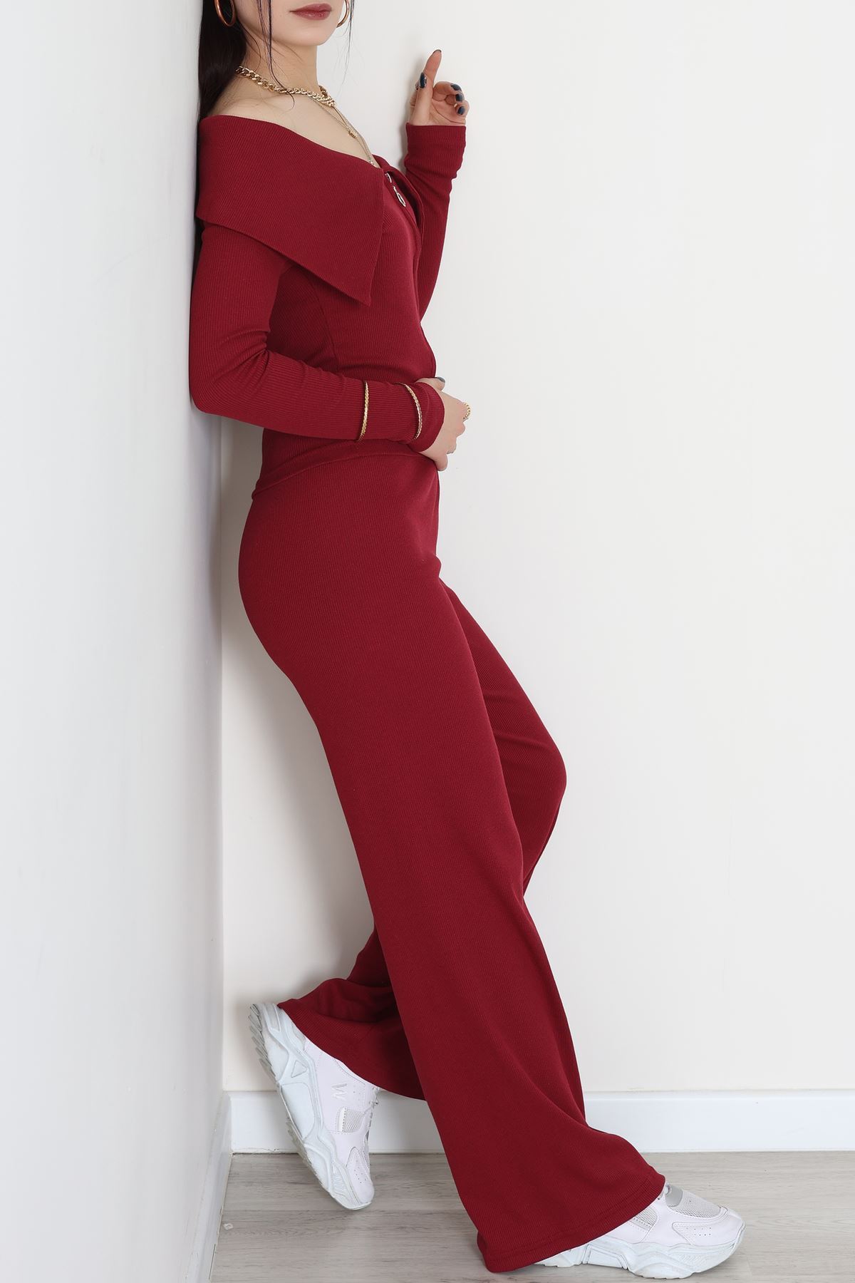 Madonna Yaka Likralı Kaşkorse İkili Takım Bordo - 51089.1567.