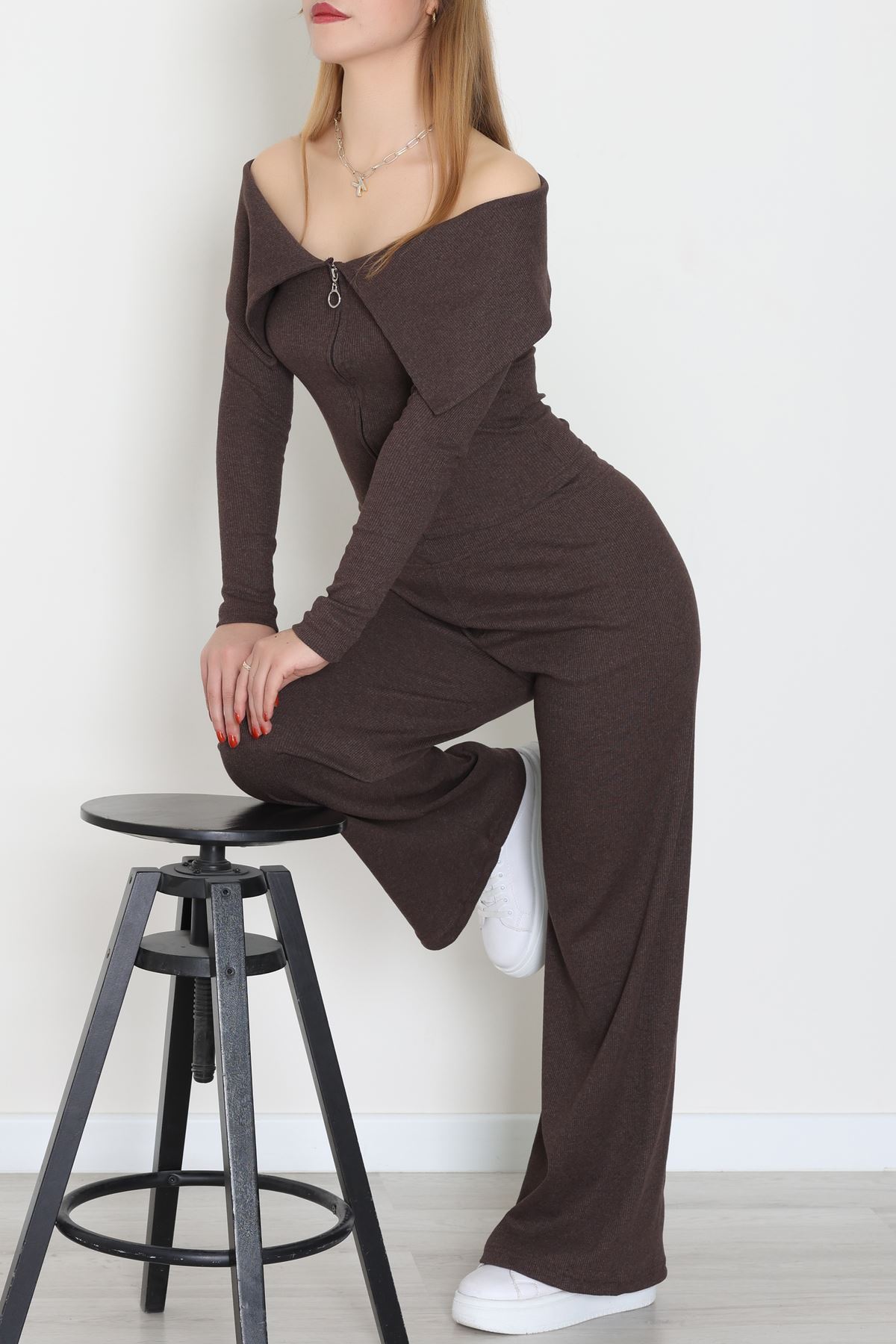 Madonna Yaka Likralı Kaşkorse İkili Takım Kahve - 51089.1567.