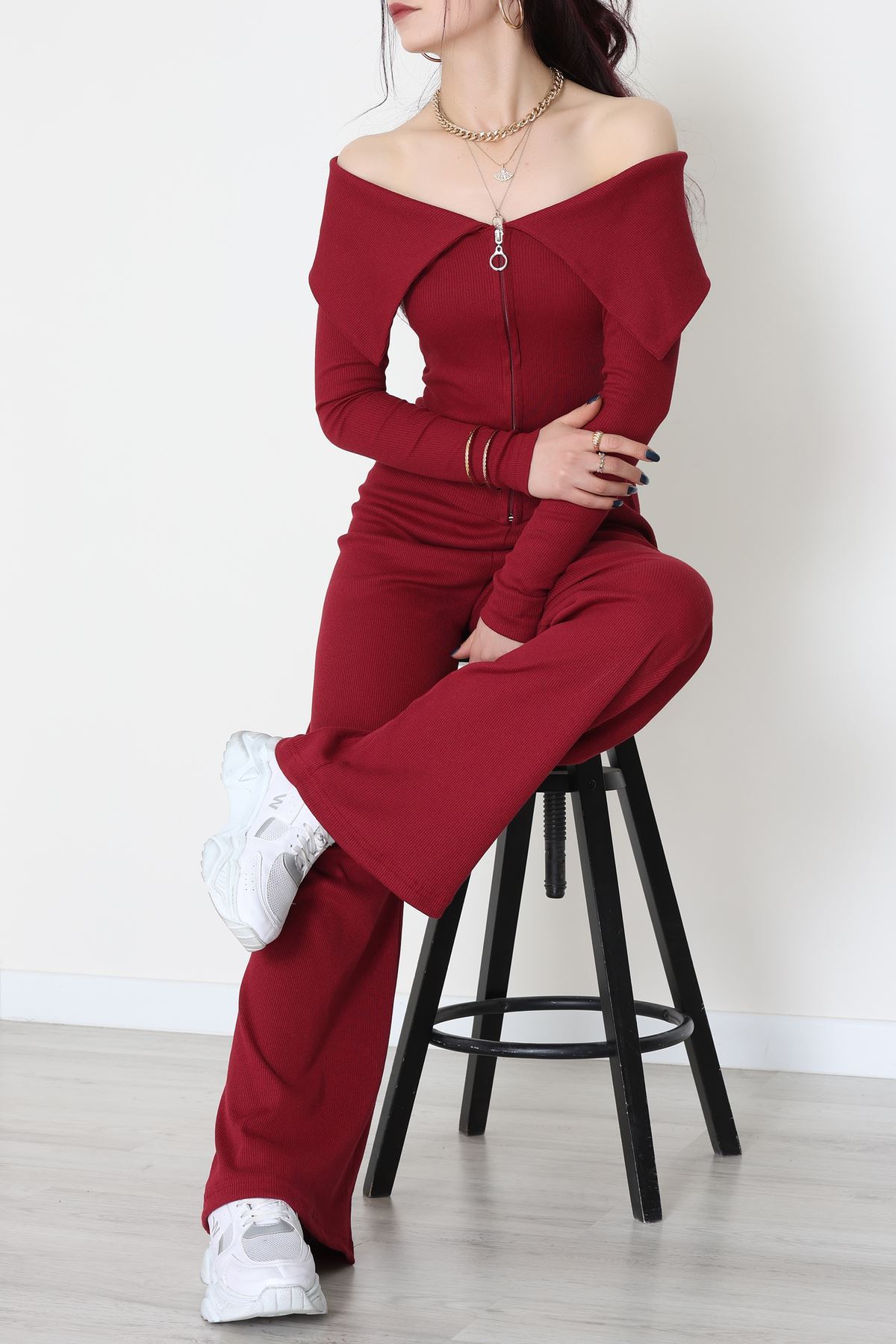 Madonna Yaka Likralı Kaşkorse İkili Takım Bordo - 51089.1567.