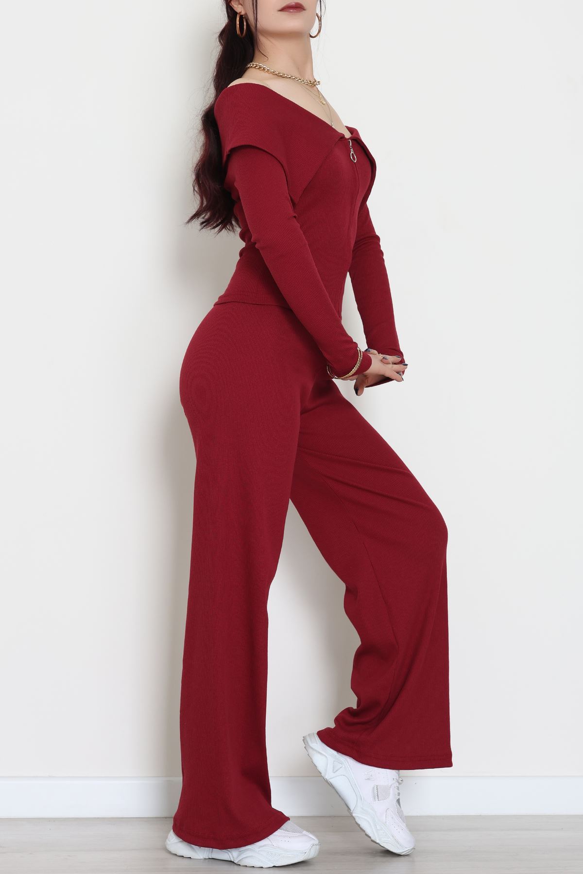 Madonna Yaka Likralı Kaşkorse İkili Takım Bordo - 51089.1567.