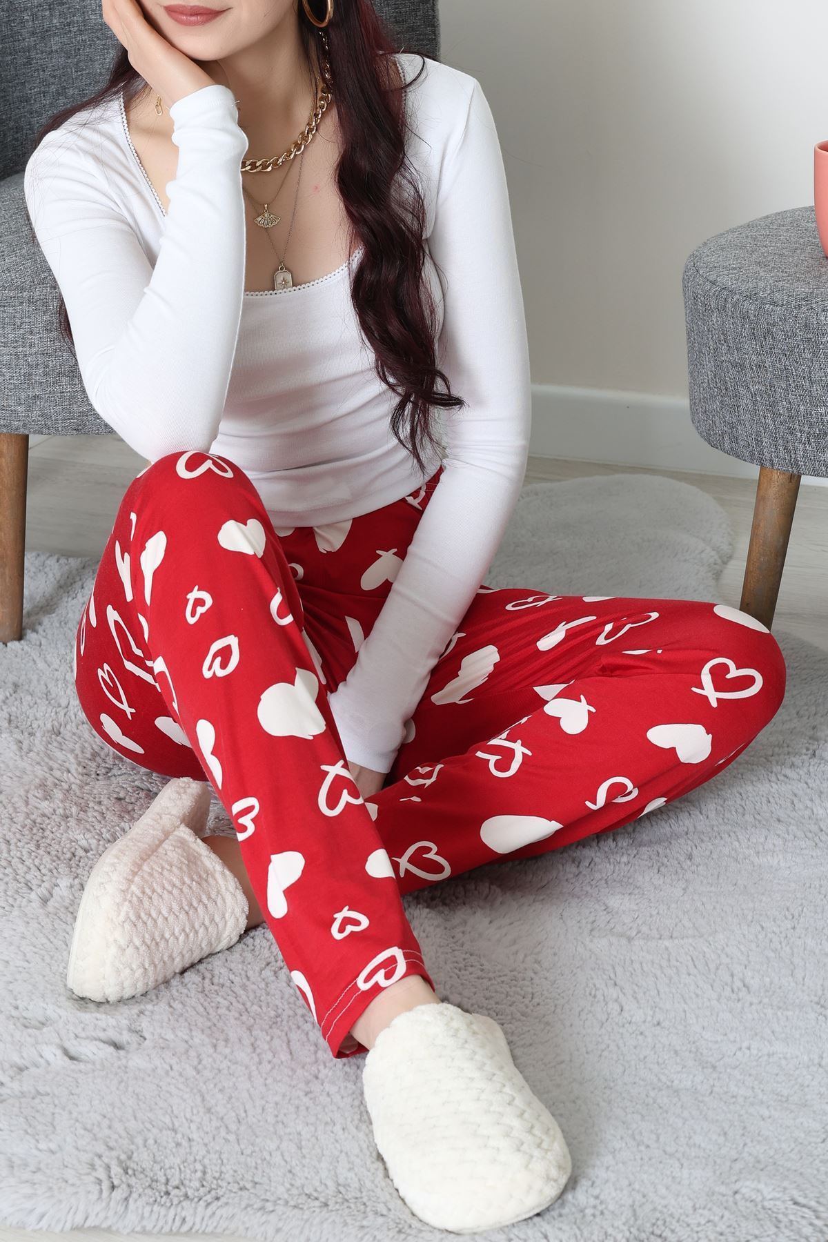 Milan Pijama Altı Kırmızıkalp - 52122.1567.