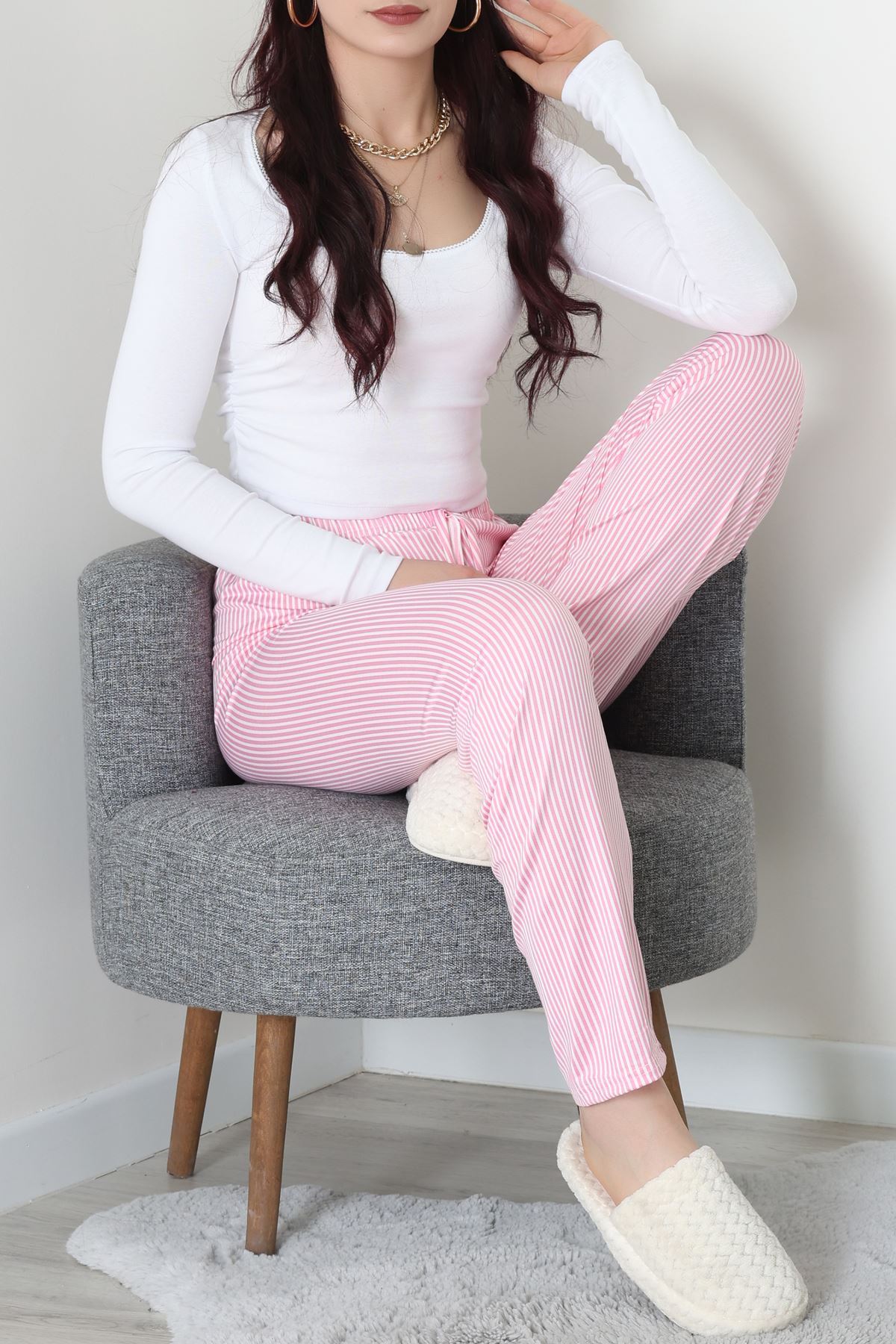 Milan Pijama Altı Pembeçizgili - 52122.1567.