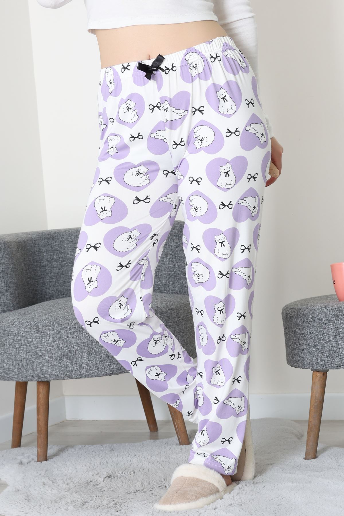 Milan Pijama Altı Beyazlila - 52122.1567.