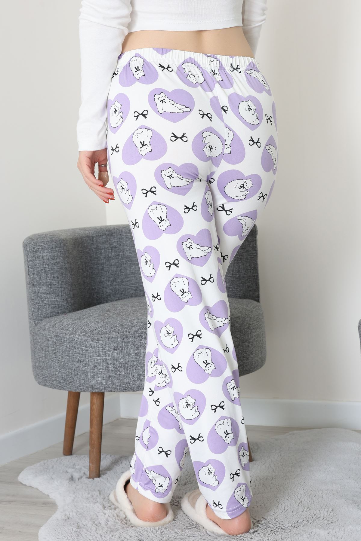 Milan Pijama Altı Beyazlila - 52122.1567.