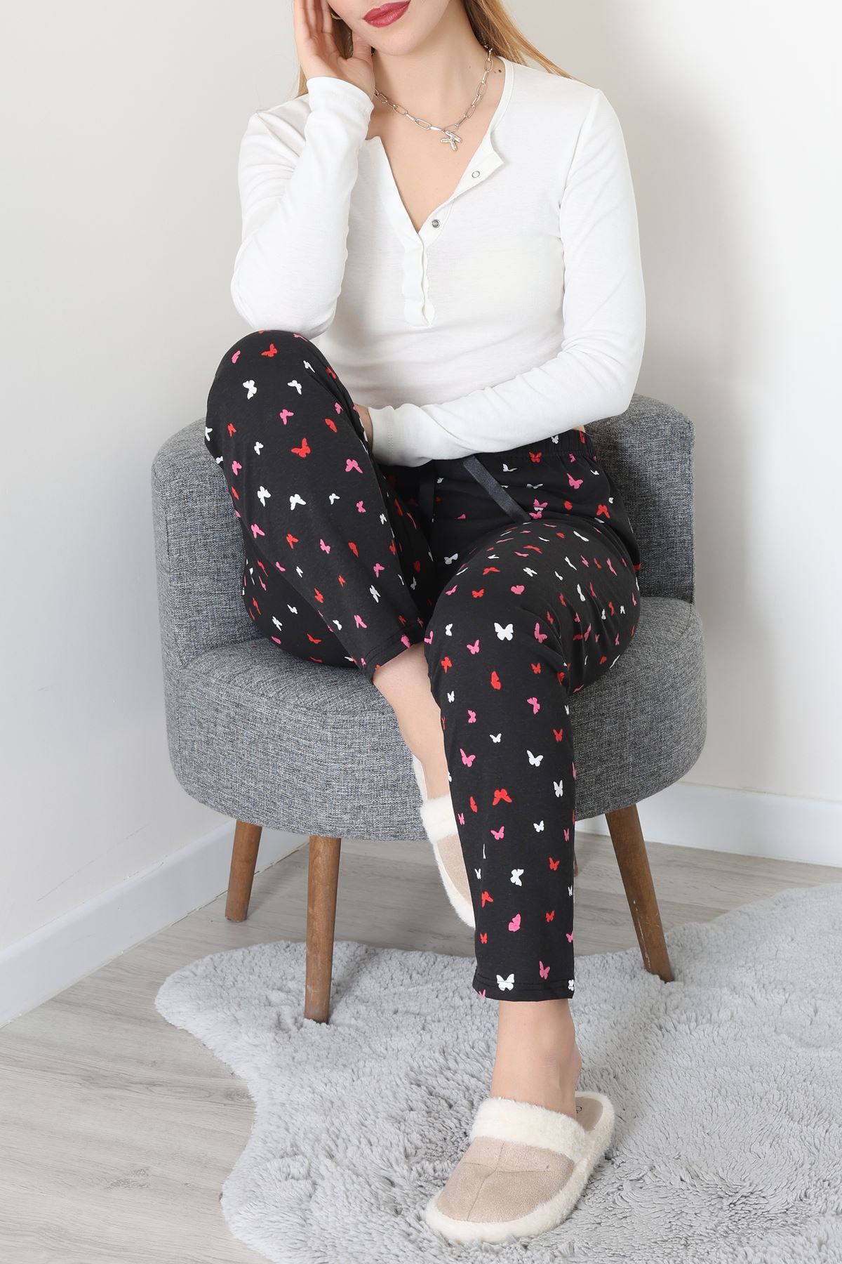 Süprem Pijama Altı Siyahkırmızı - 52125.1567.