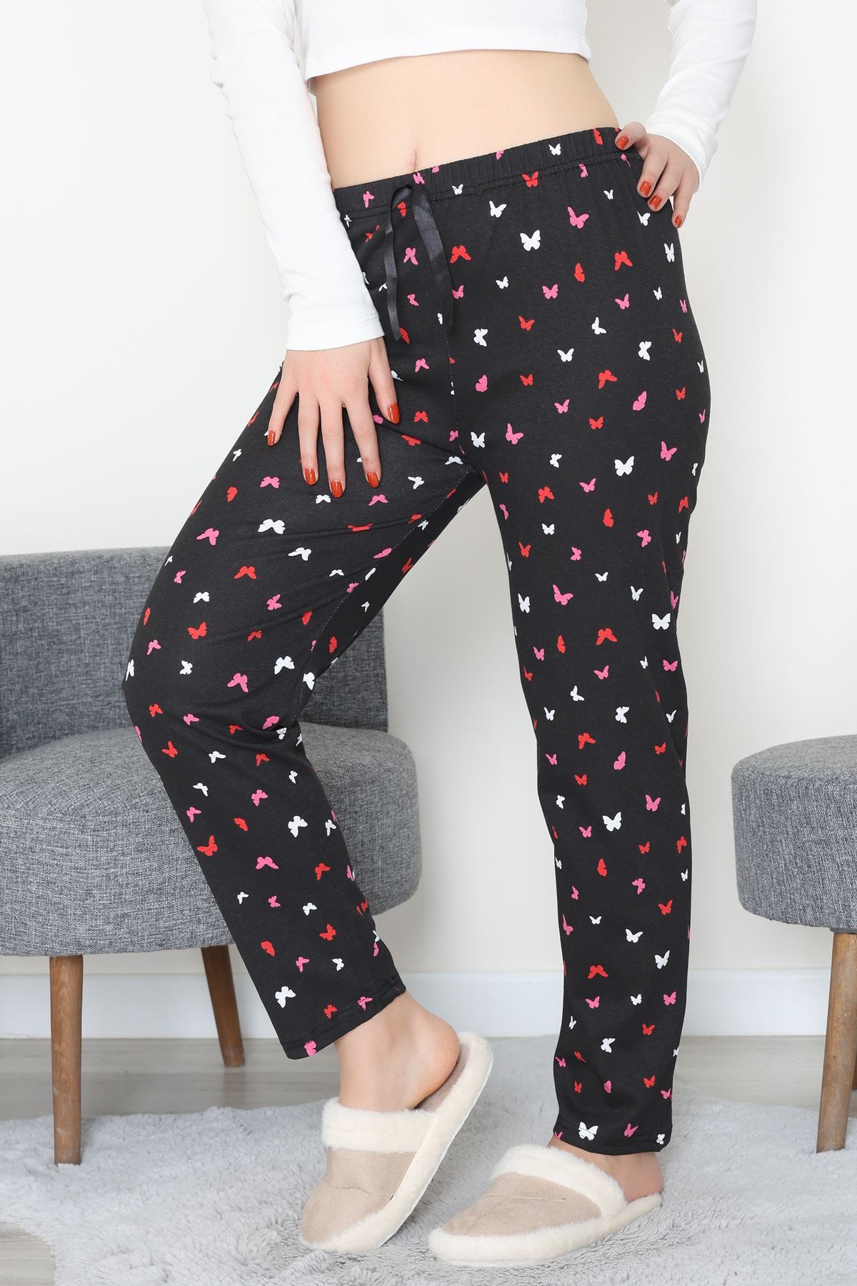 Süprem Pijama Altı Siyahkırmızı - 52125.1567.