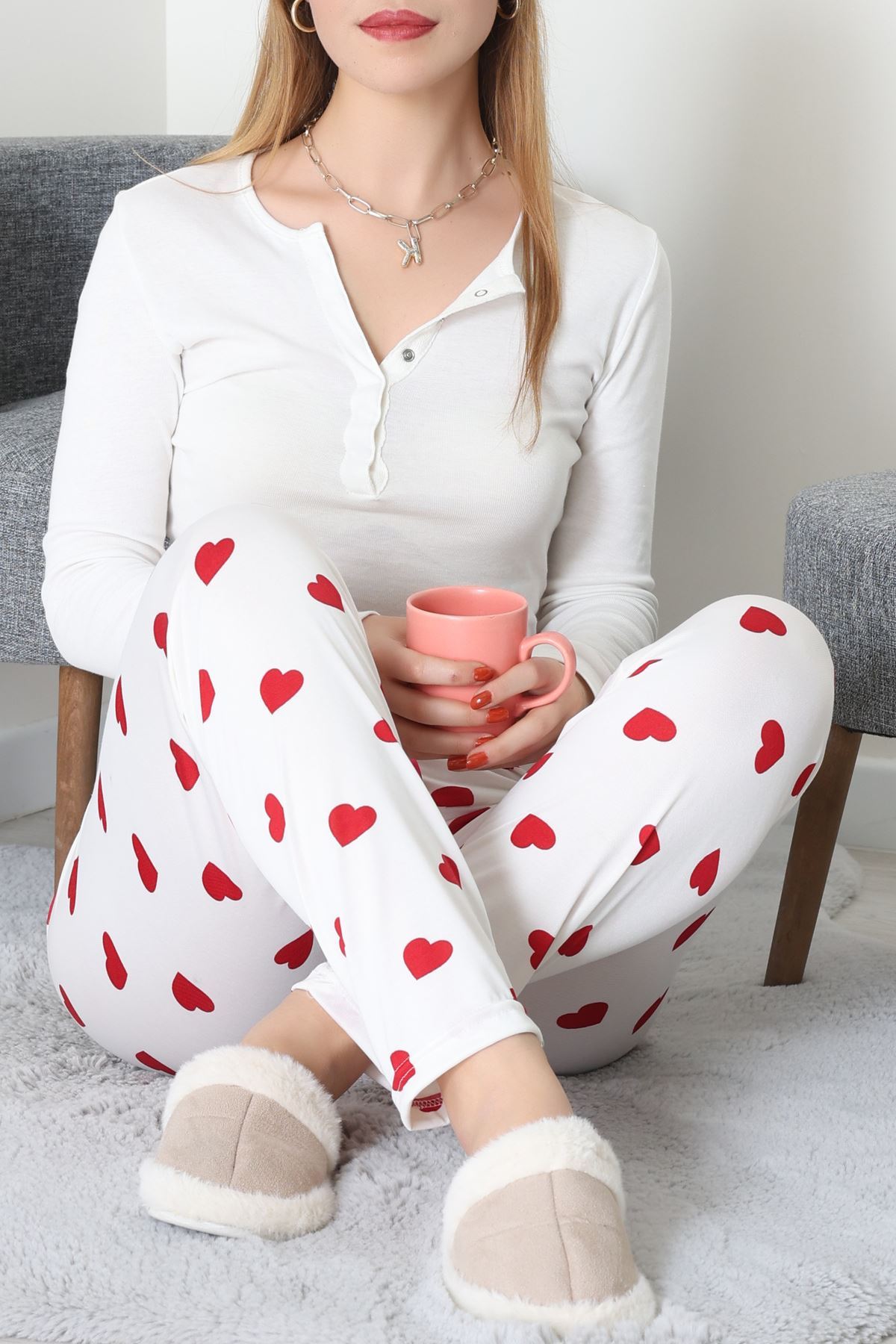 Milan Pijama Altı Beyazkırmızı - 52122.1567.