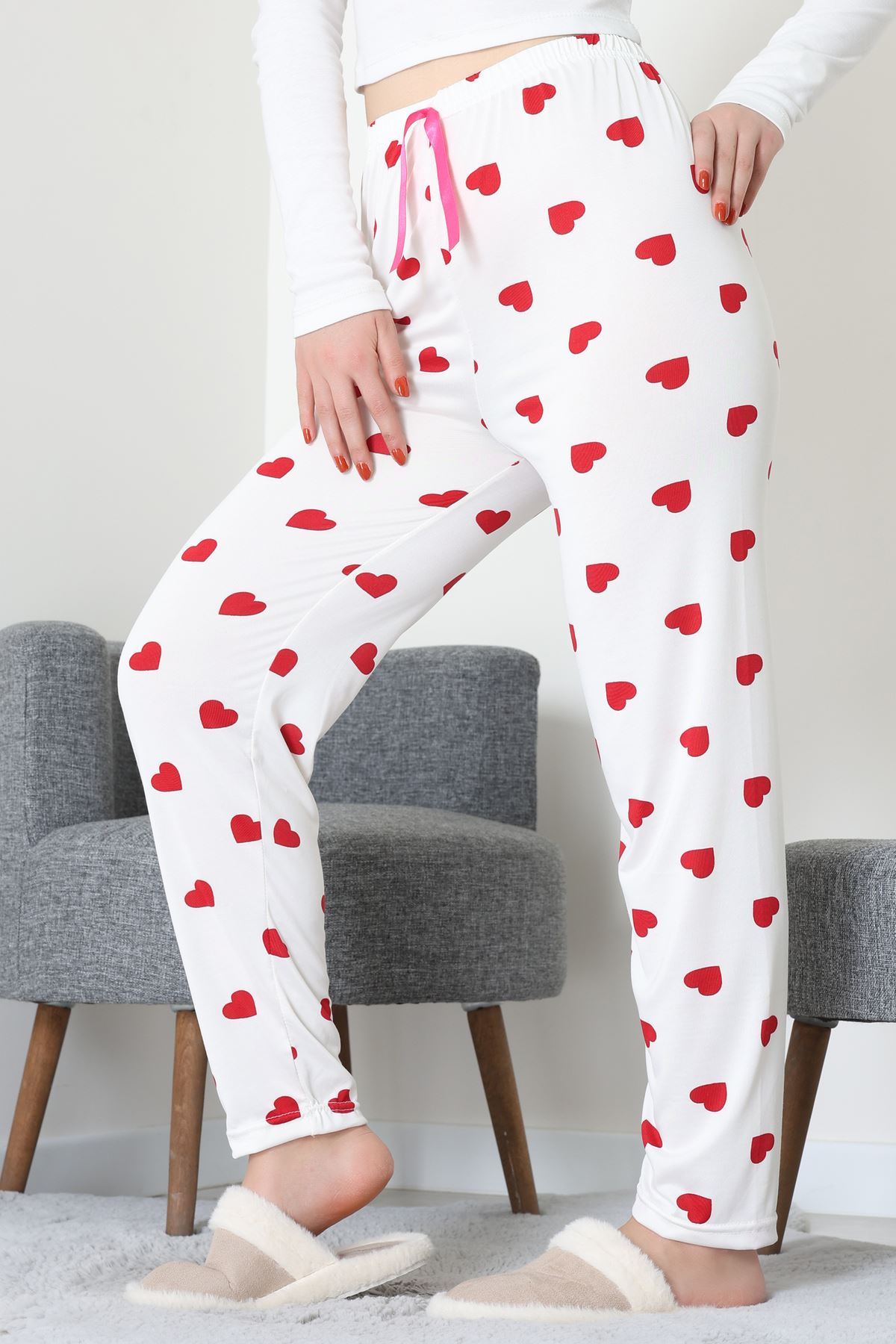 Milan Pijama Altı Beyazkırmızı - 52122.1567.