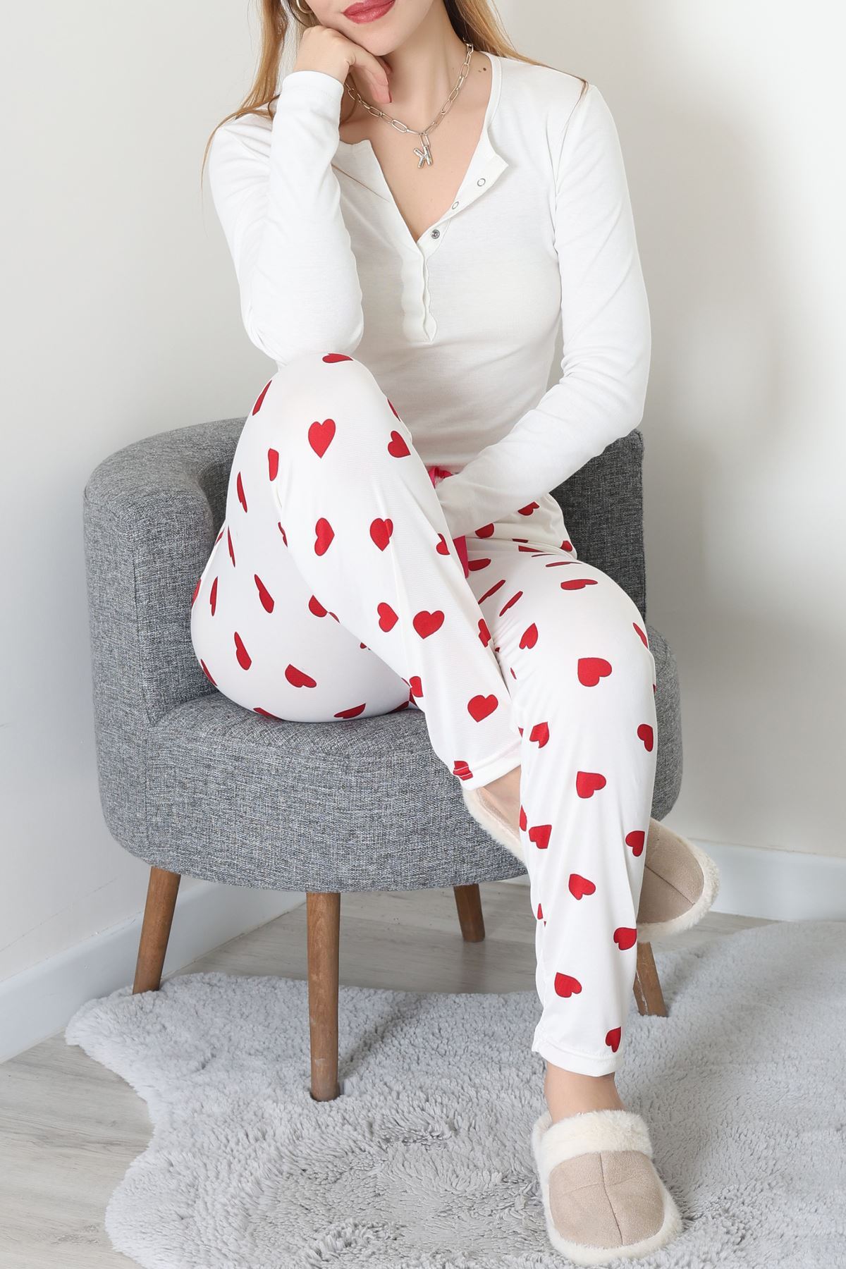 Milan Pijama Altı Beyazkırmızı - 52122.1567.