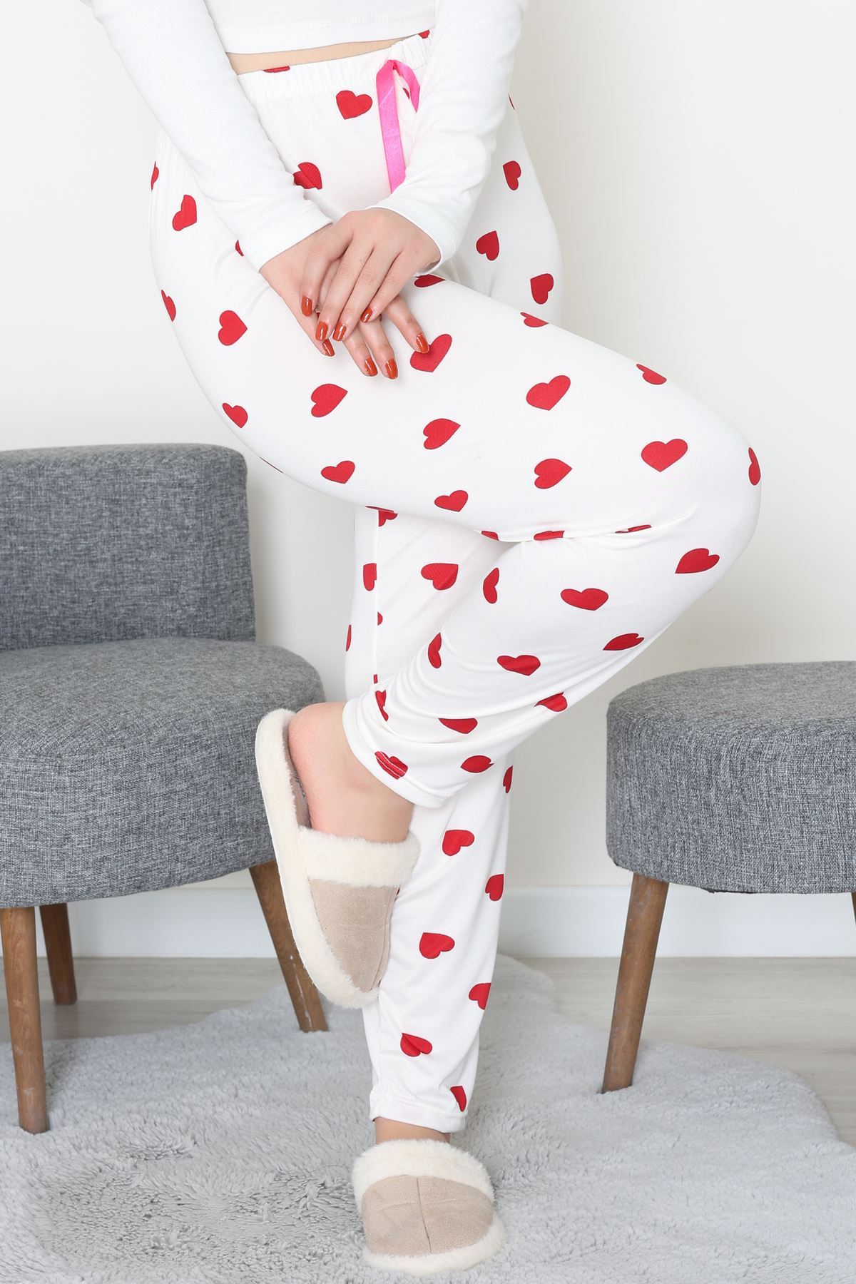 Milan Pijama Altı Beyazkırmızı - 52122.1567.