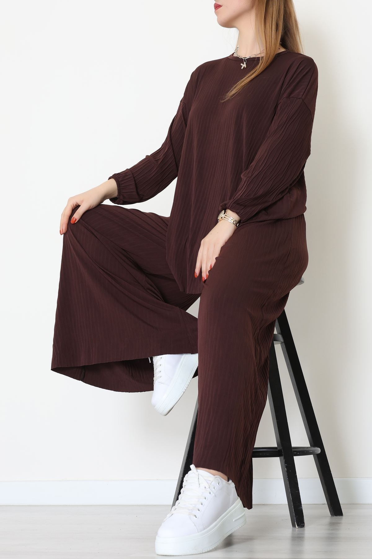 Sandy Crash Kumaş İkili Takım Kahve - 42667.1949.