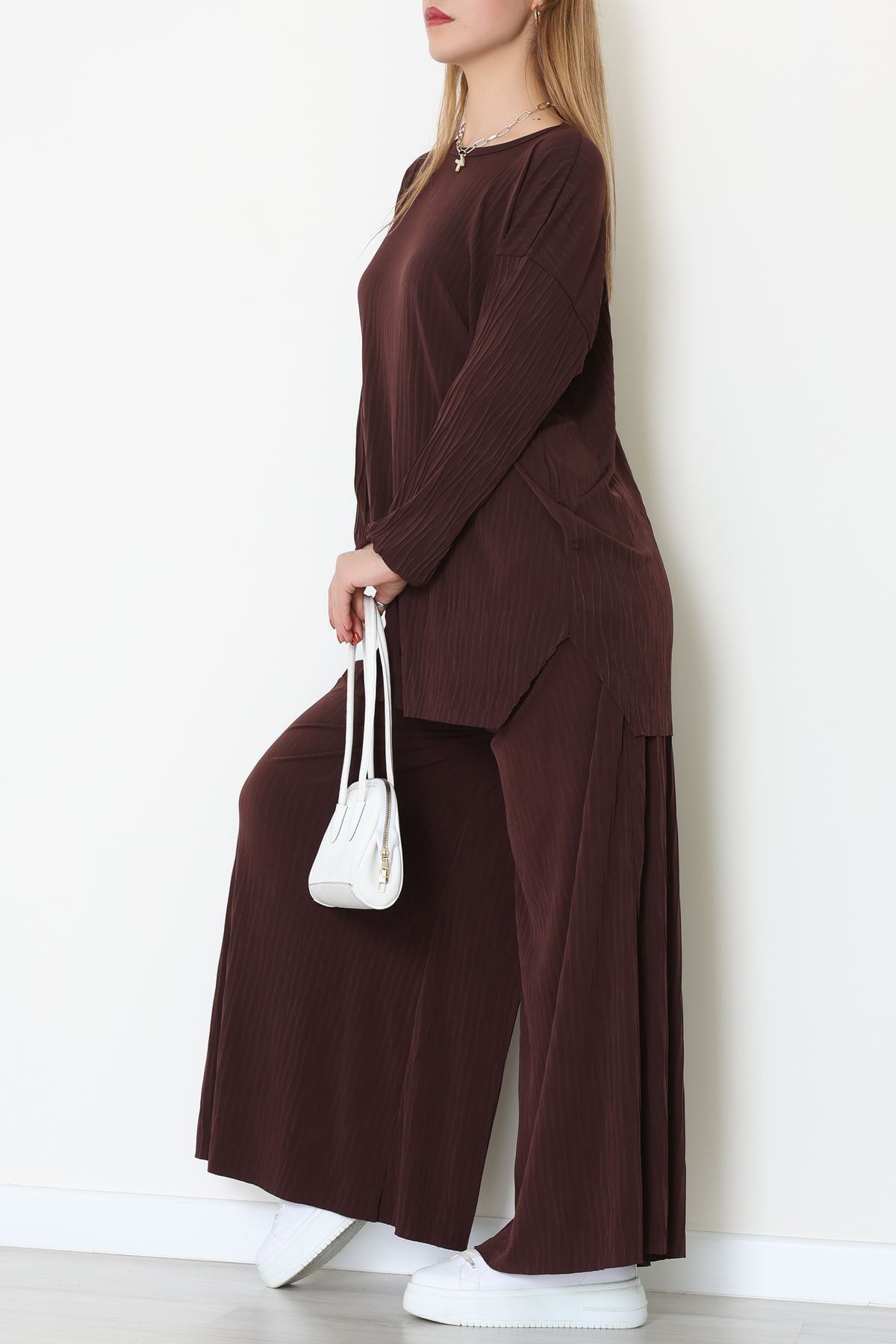 Sandy Crash Kumaş İkili Takım Kahve - 42667.1949.