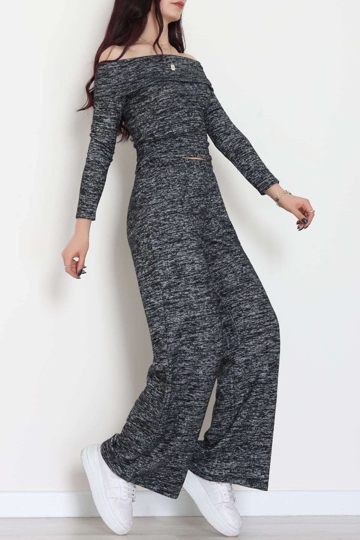 Madonna Yaka Yumoş Kumaş İkili Takım Siyah - 51095.2114.