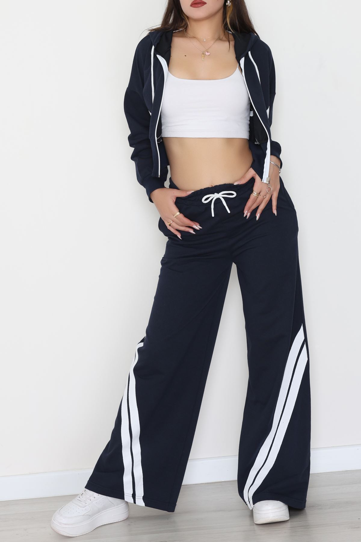 Keten Şertili 2 İplik Eşofman Takımı Lacibeyaz - 52079.1857.