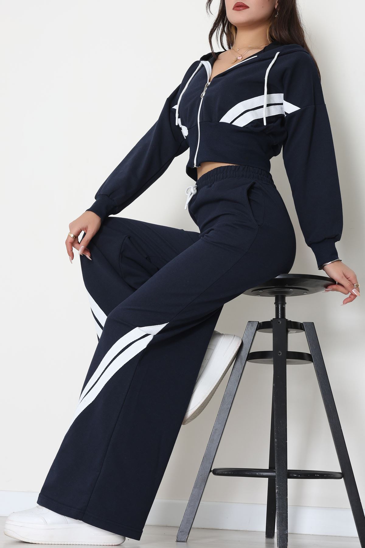 Keten Şertili 2 İplik Eşofman Takımı Lacibeyaz - 52079.1857.