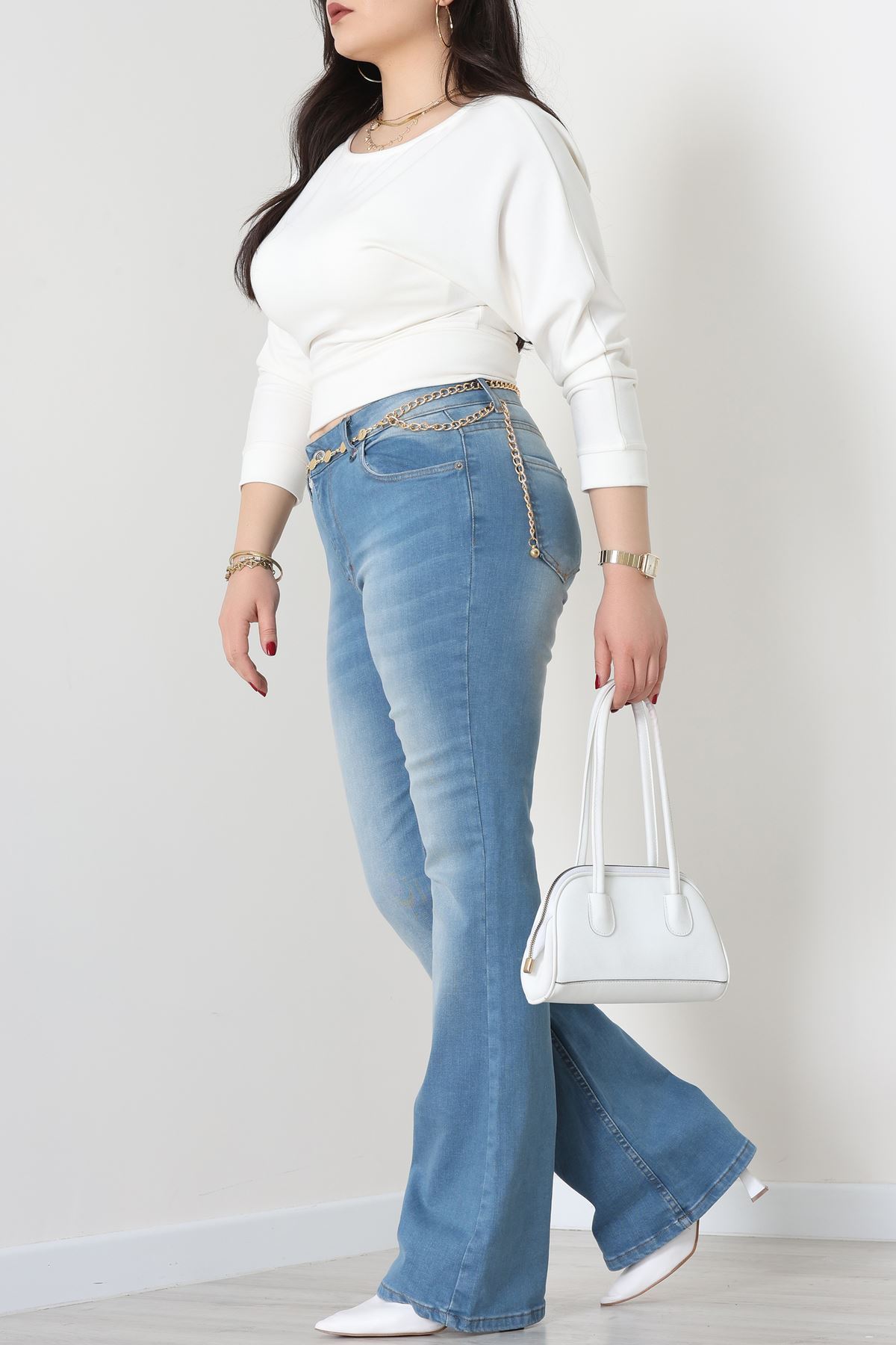 İspanyol Kot Pantolon Mavi - 31397.2088.