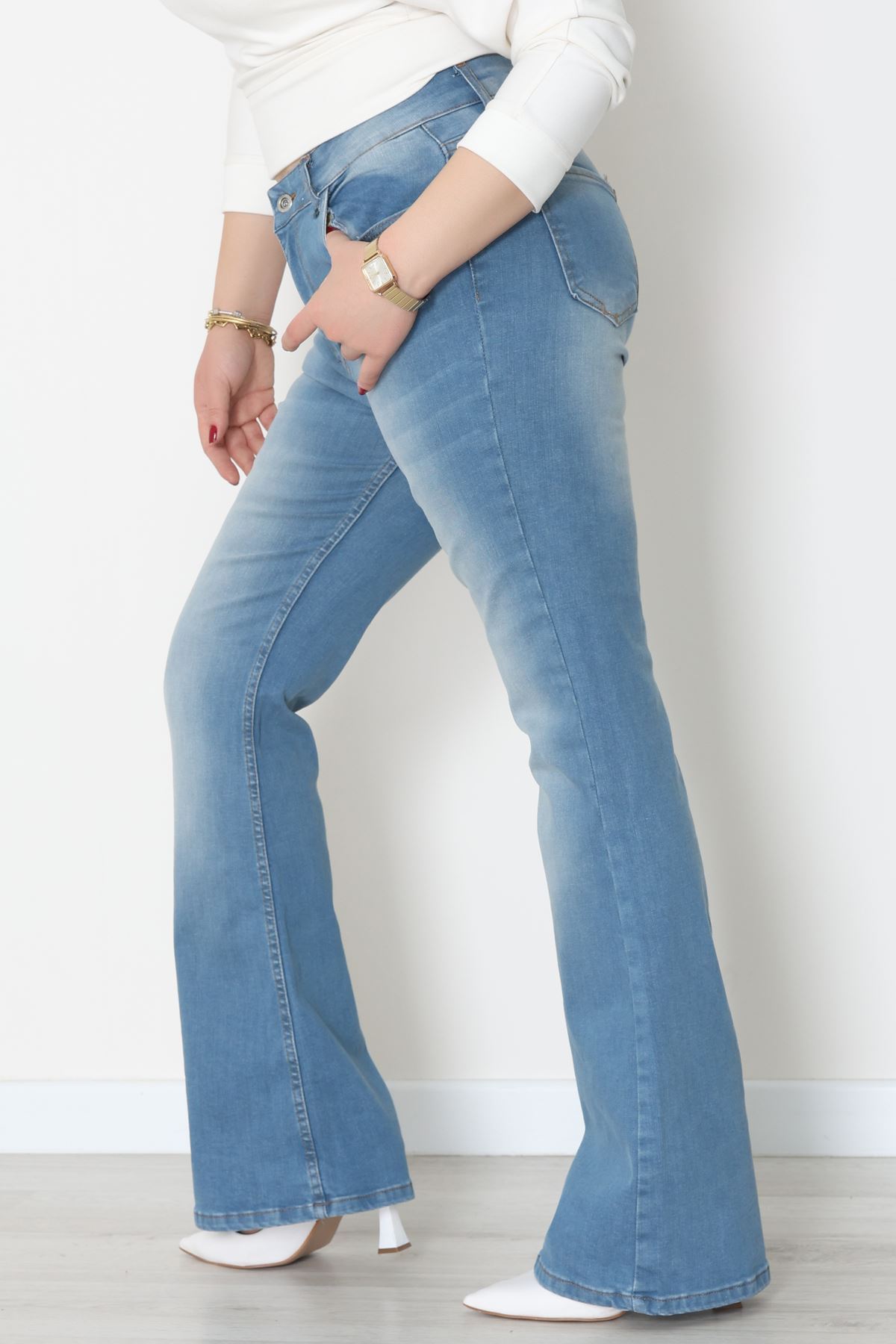 İspanyol Kot Pantolon Mavi - 31397.2088.