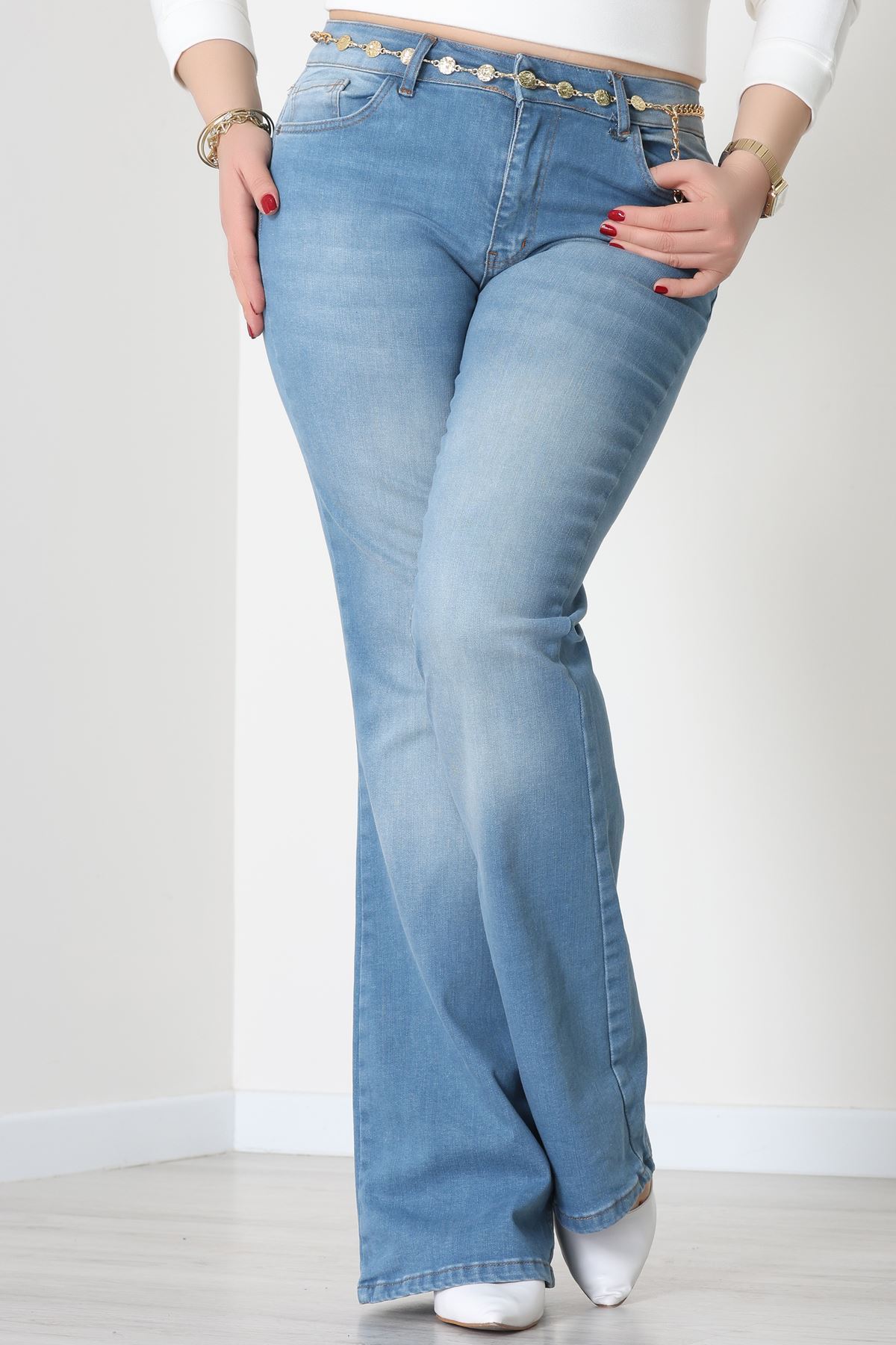 İspanyol Kot Pantolon Mavi - 31397.2088.