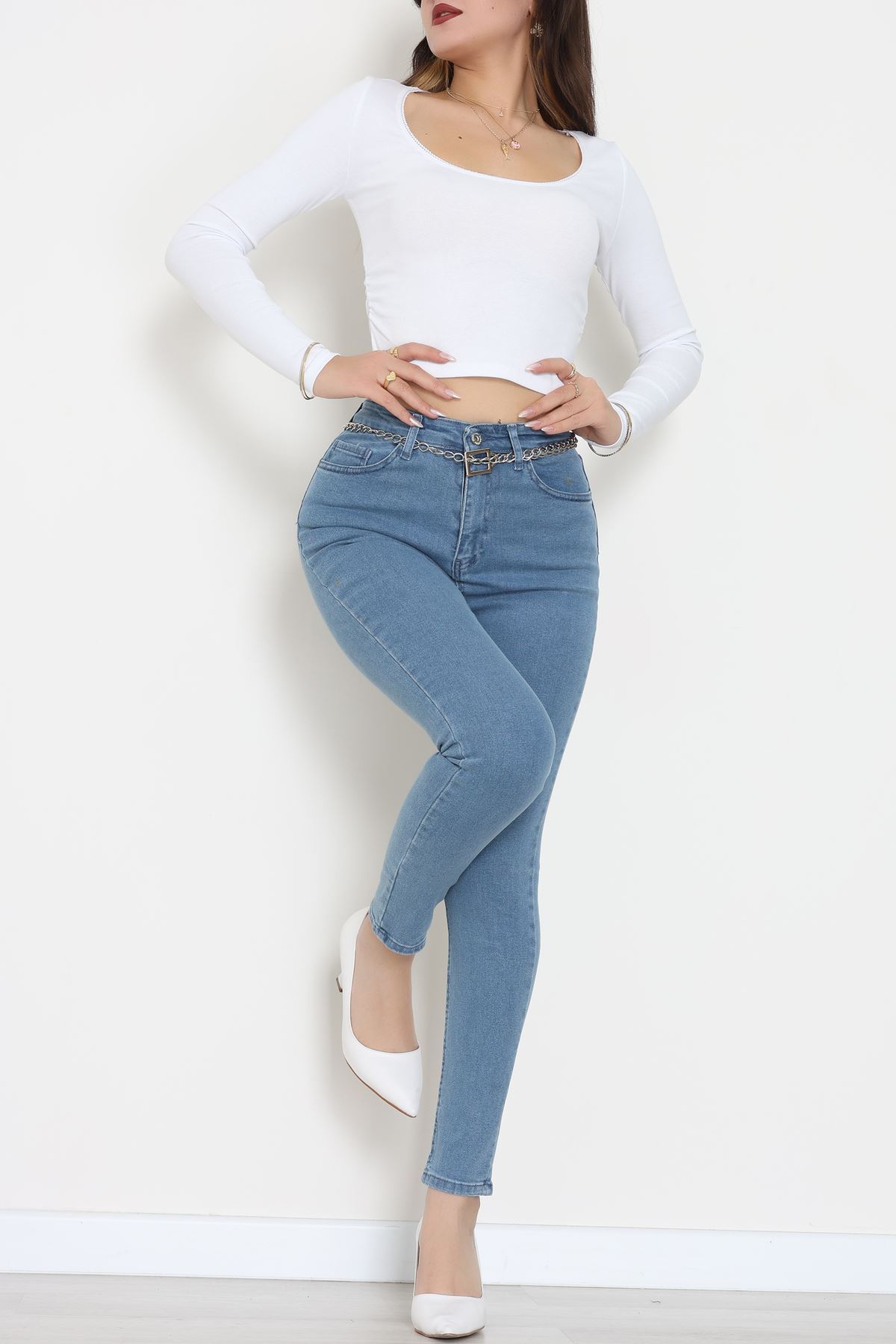 Dar Paça Kot Pantolon Mavi3 - 31593.2112.