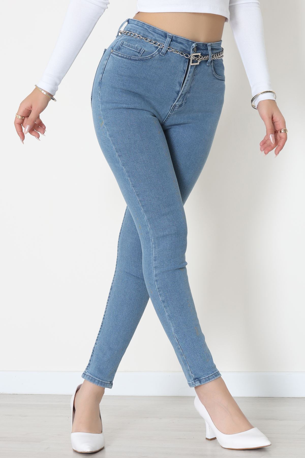 Dar Paça Kot Pantolon Mavi3 - 31593.2112.