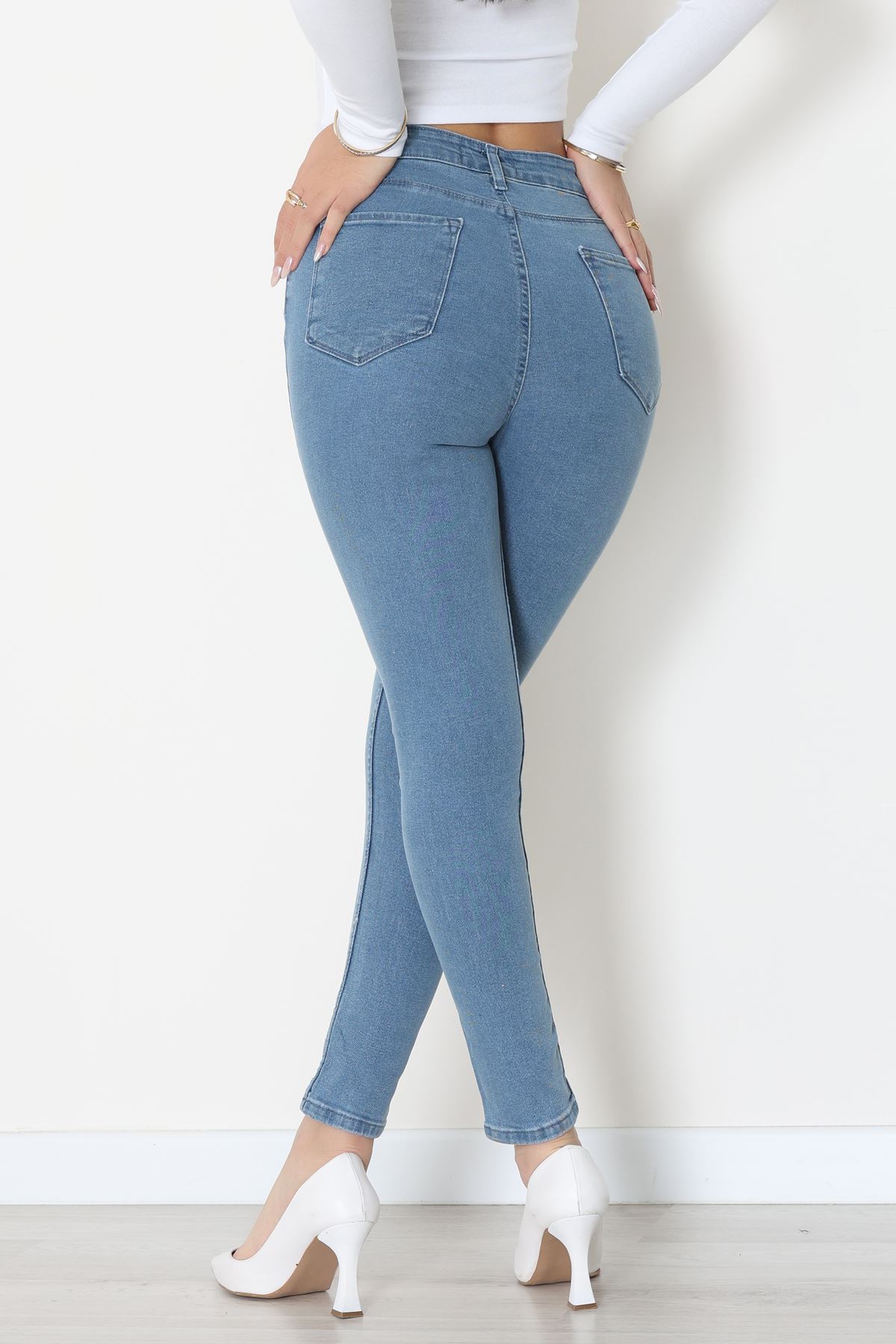 Dar Paça Kot Pantolon Mavi3 - 31593.2112.