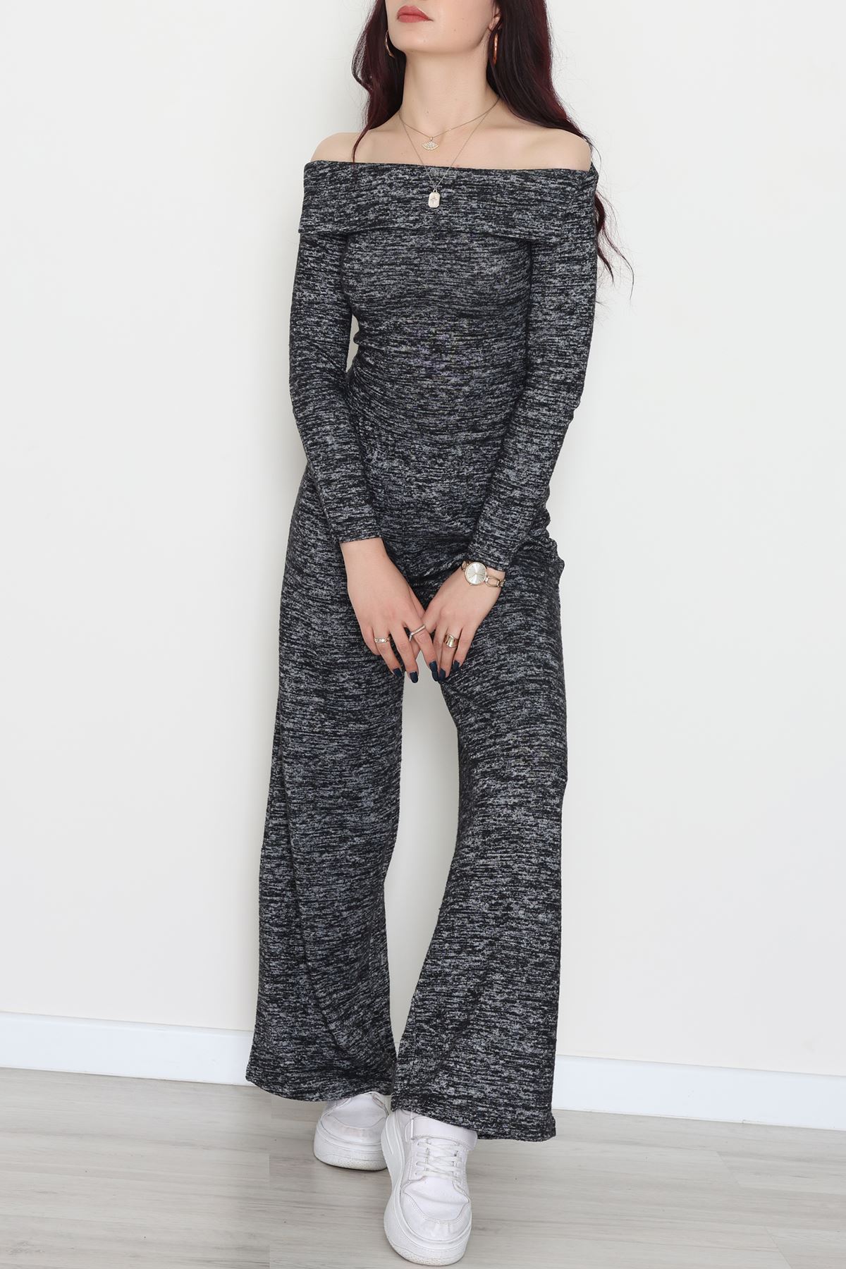 Madonna Yaka Yumoş Kumaş İkili Takım Siyah1 - 51095.2114.