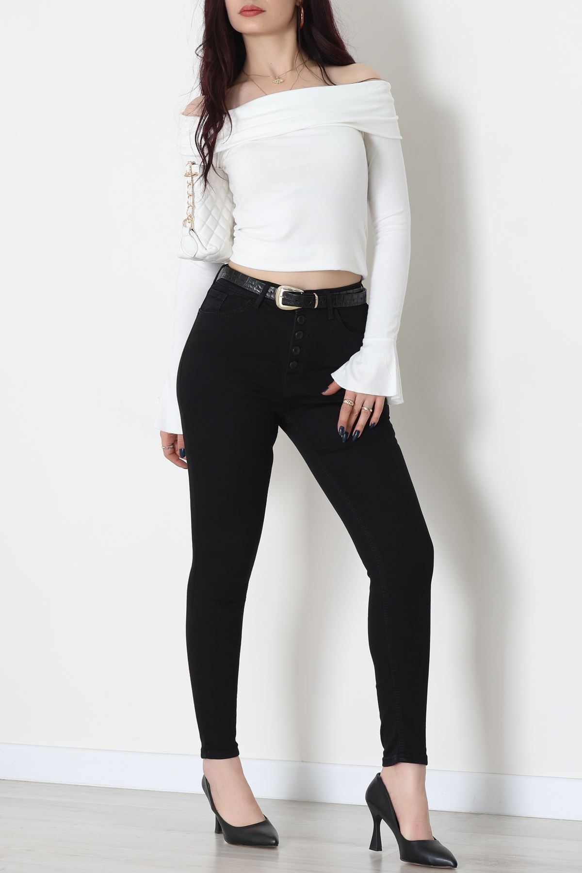 Dar Paça Kot Pantolon Siyah - 42704.2121.