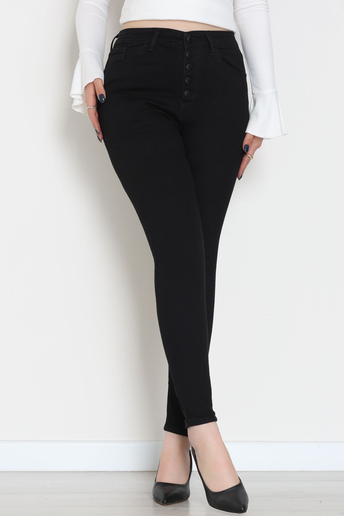 Dar Paça Kot Pantolon Siyah - 42704.2121.