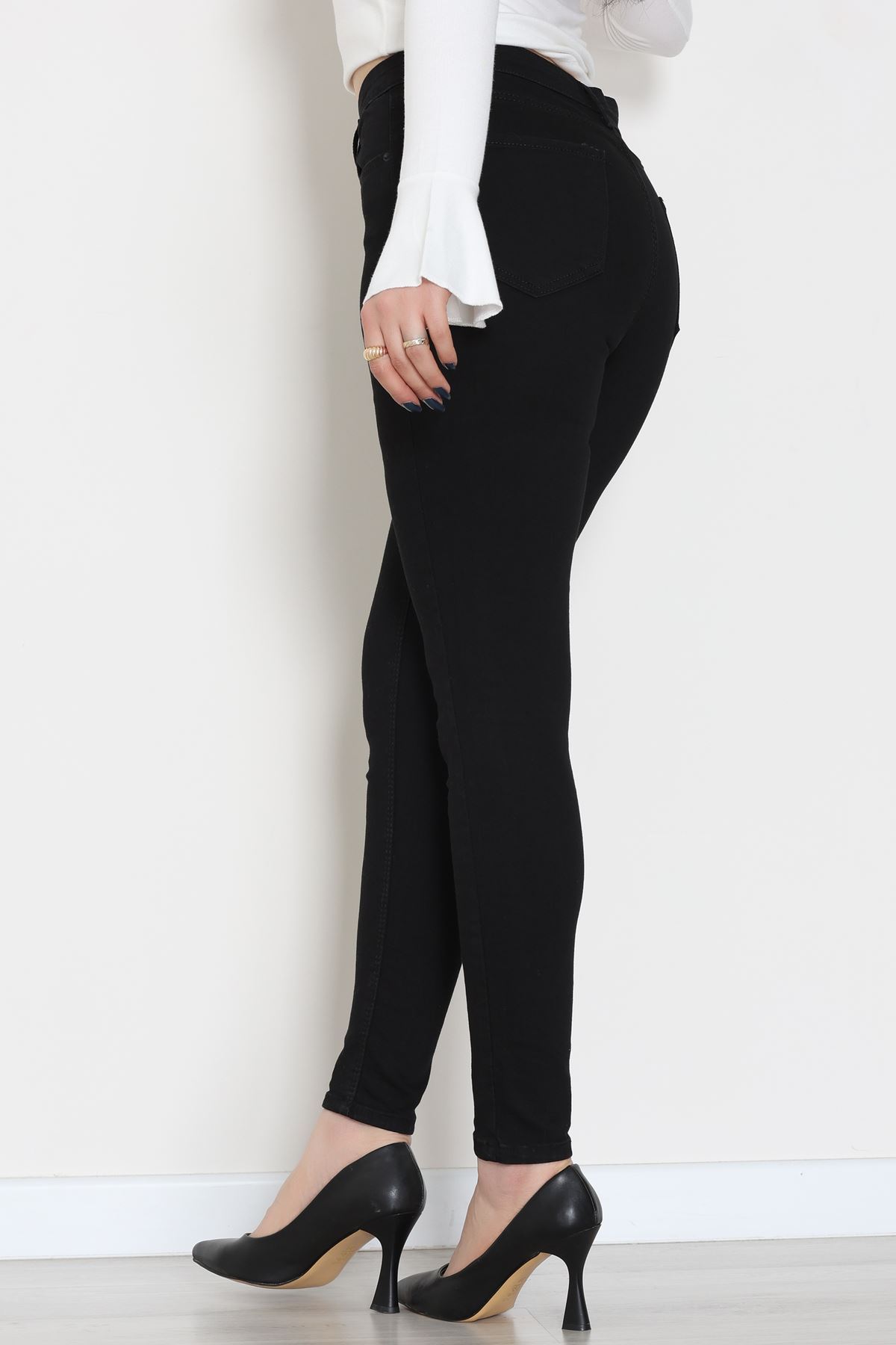 Dar Paça Kot Pantolon Siyah - 42704.2121.