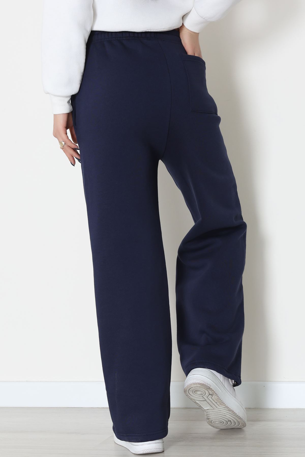 3 İplik Şardonlu Paça Stoperli Eşofman Altı Lacivert - 52069.2113.