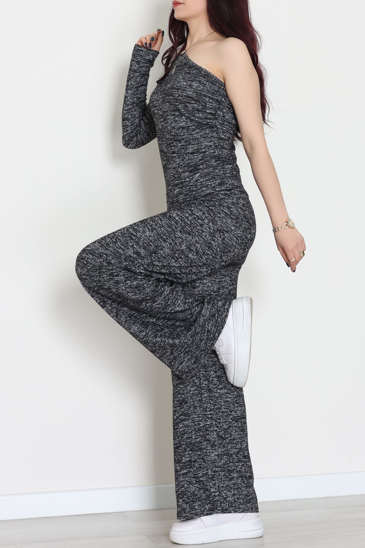 Tek Omuz Yumoş Kumaş İkili Takım Siyah - 51093.2114.