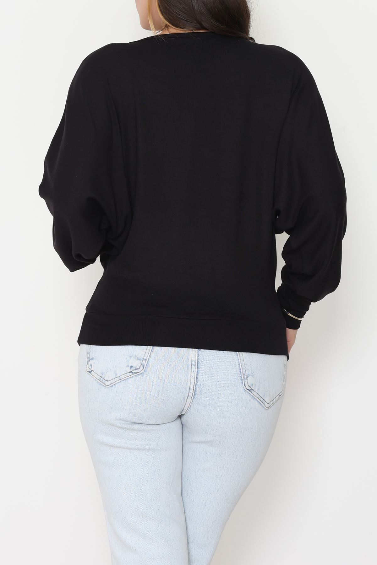 Yarasa Kol Salaş Bluz Siyah - 31740.2115.