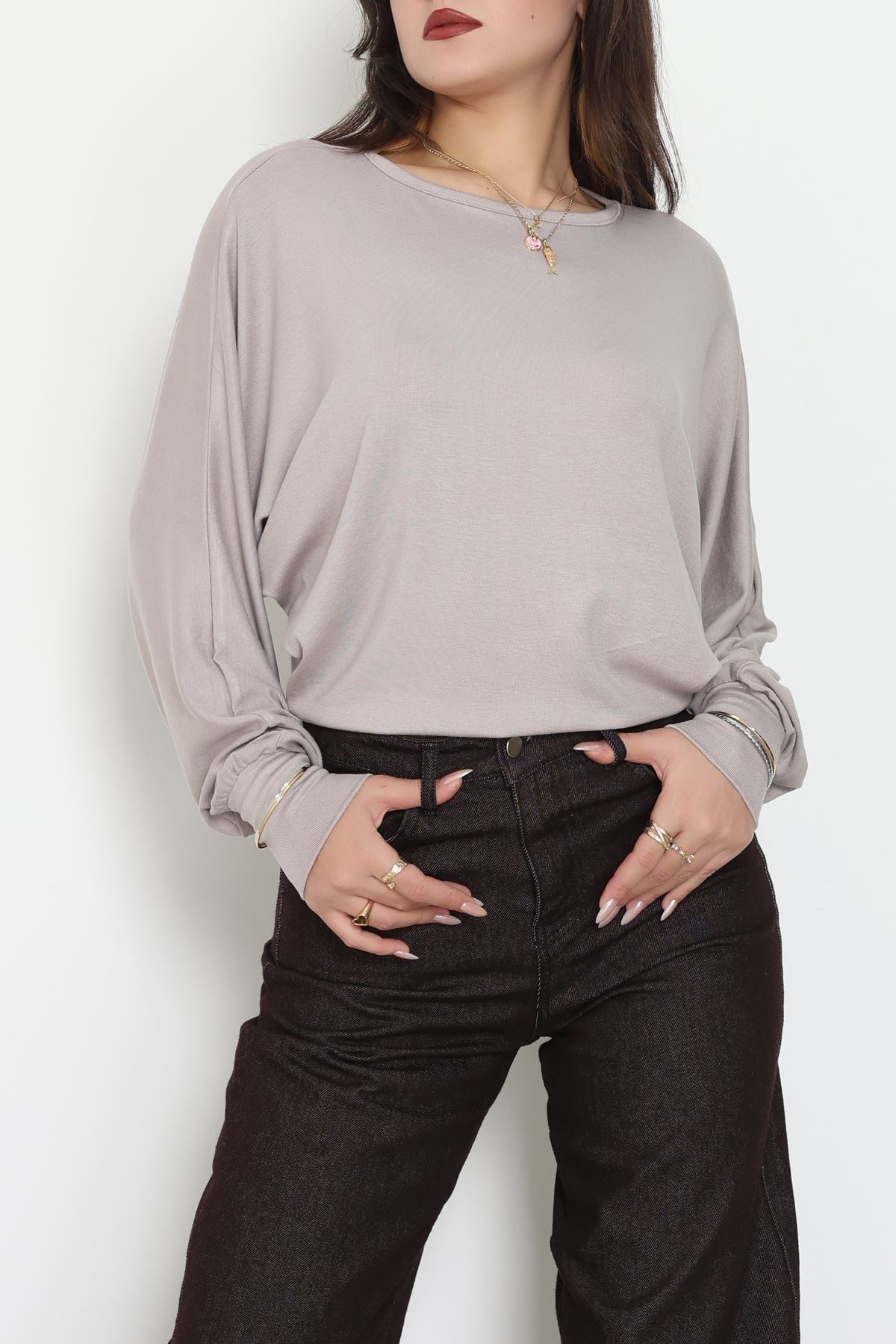 Yarasa Kol Salaş Bluz Taş - 31740.2115.