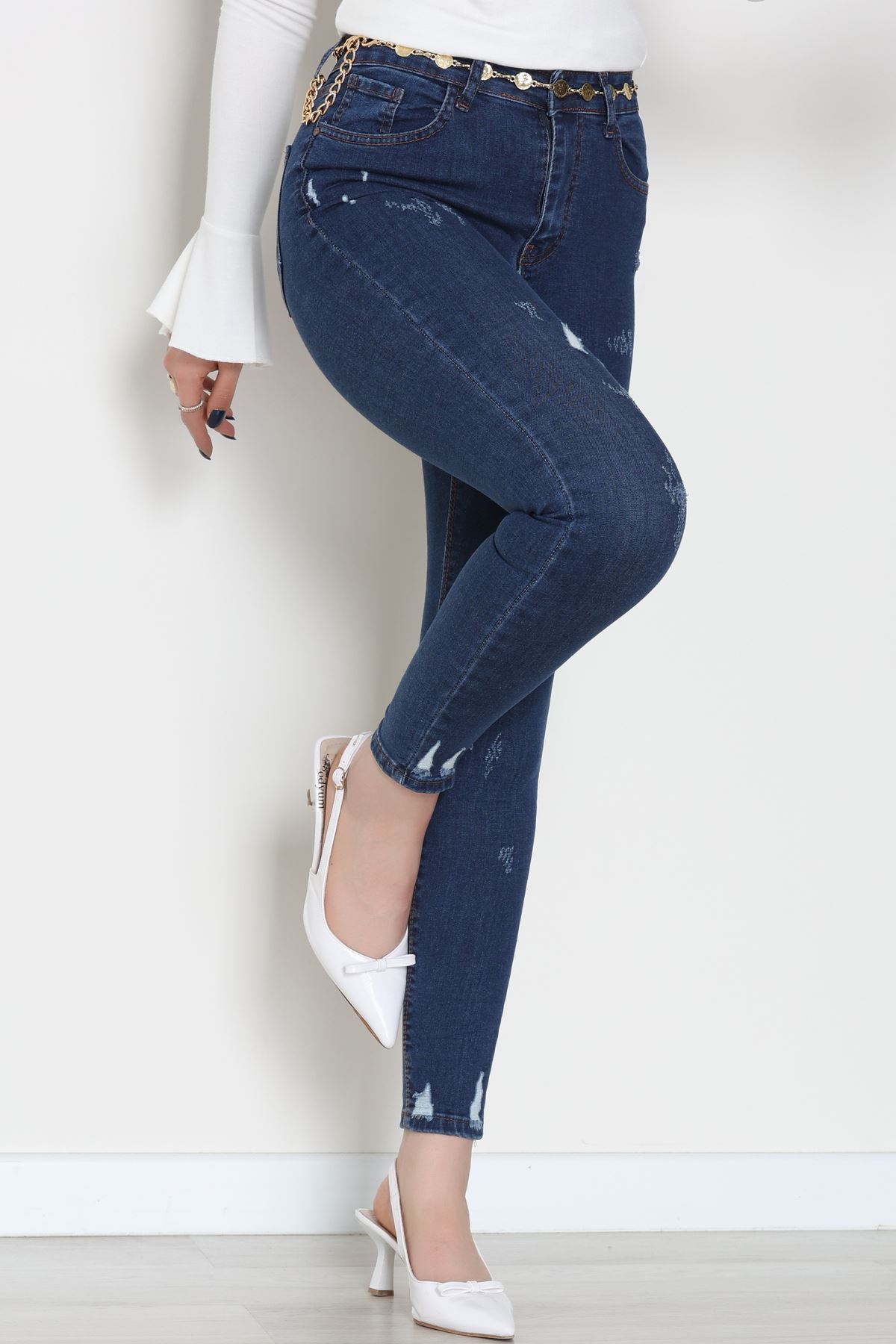 Dar Paça Kot Pantolon Mavi - 42701.2121.