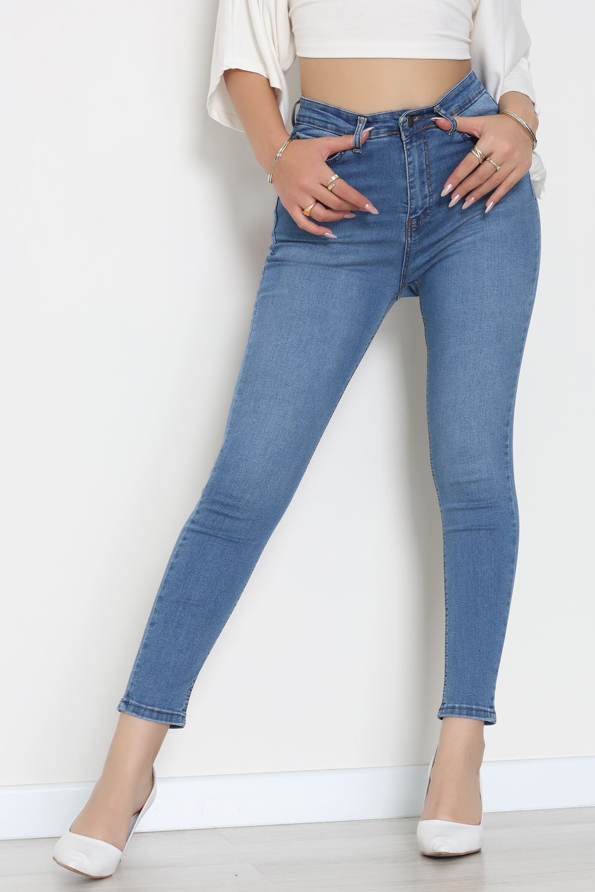 Dar Paça Kot Pantolon Mavi - 42704.2121.