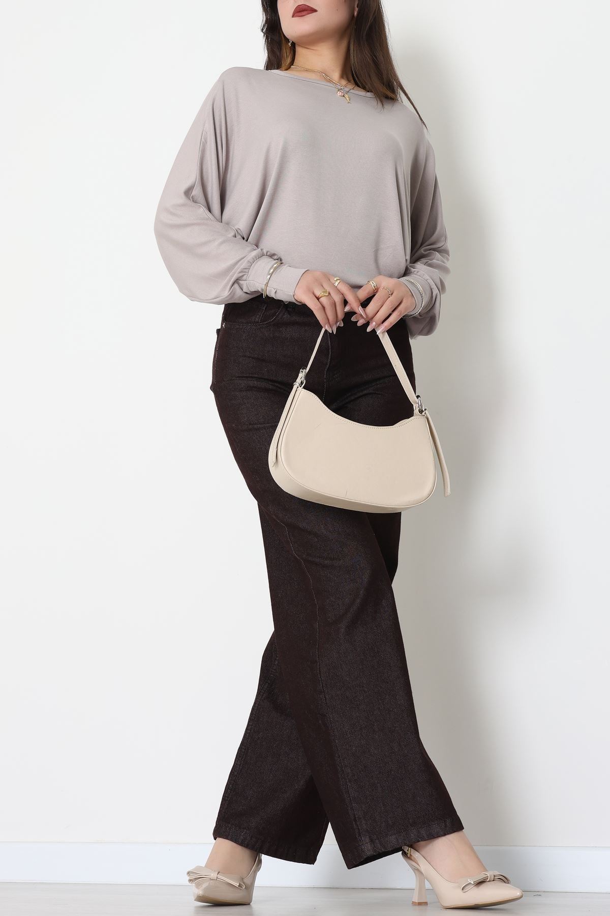 Yarasa Kol Salaş Bluz Taş - 31740.2115.