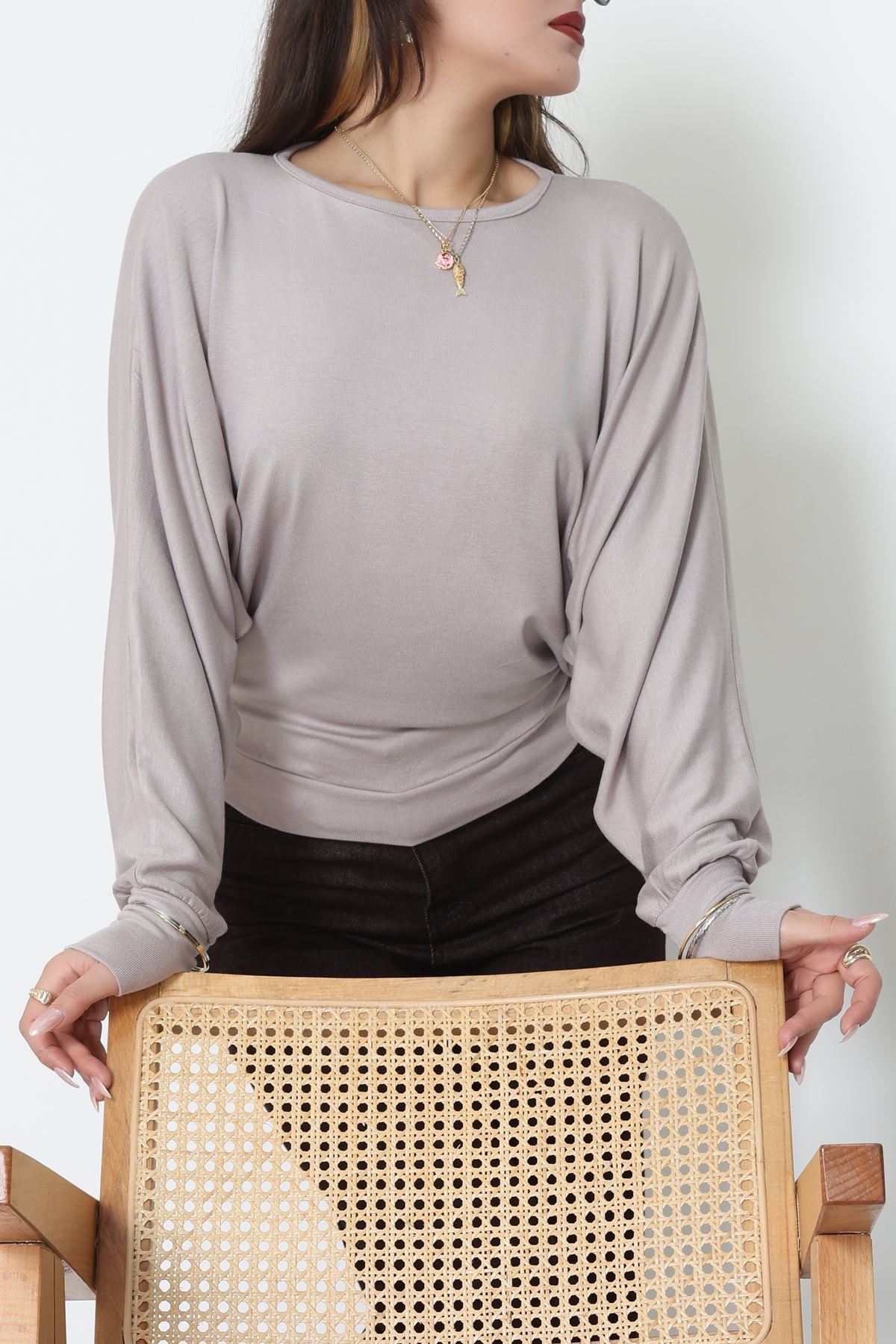 Yarasa Kol Salaş Bluz Taş - 31740.2115.