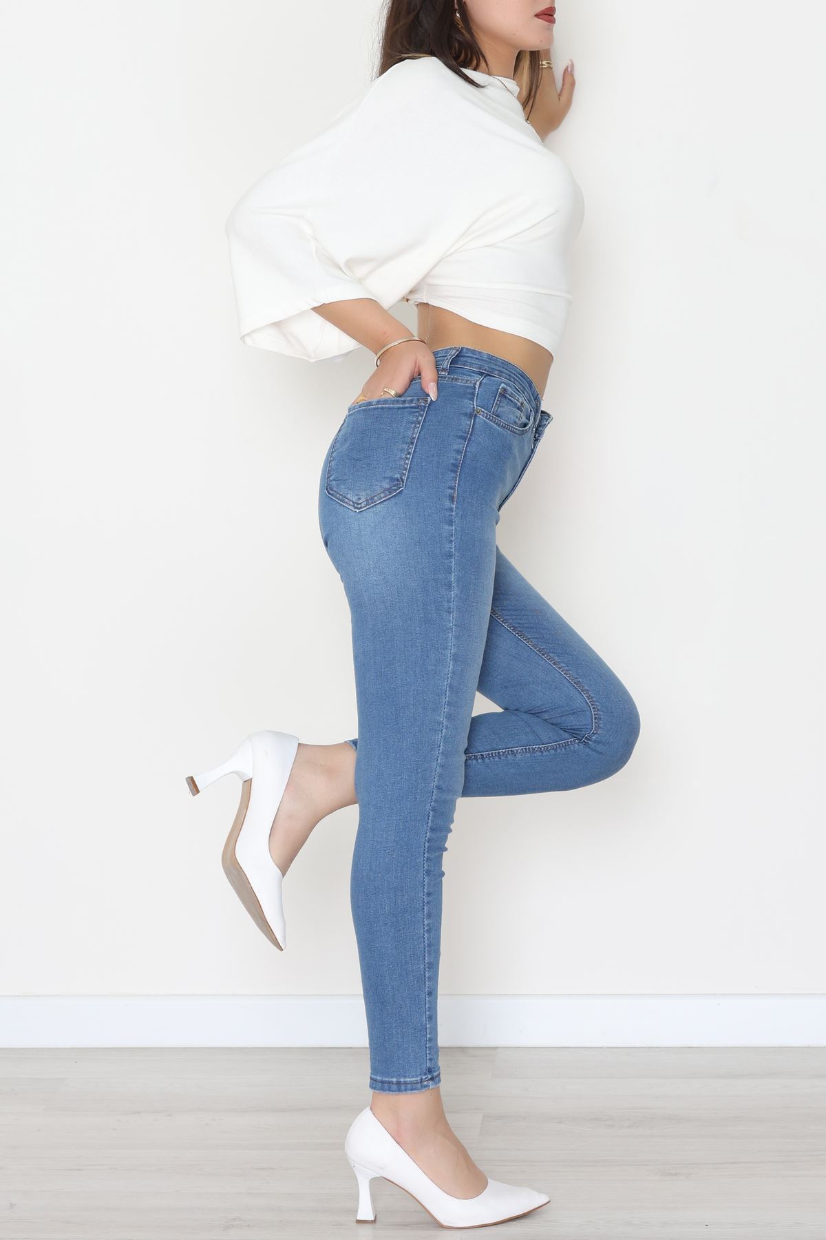 Dar Paça Kot Pantolon Mavi - 42704.2121.