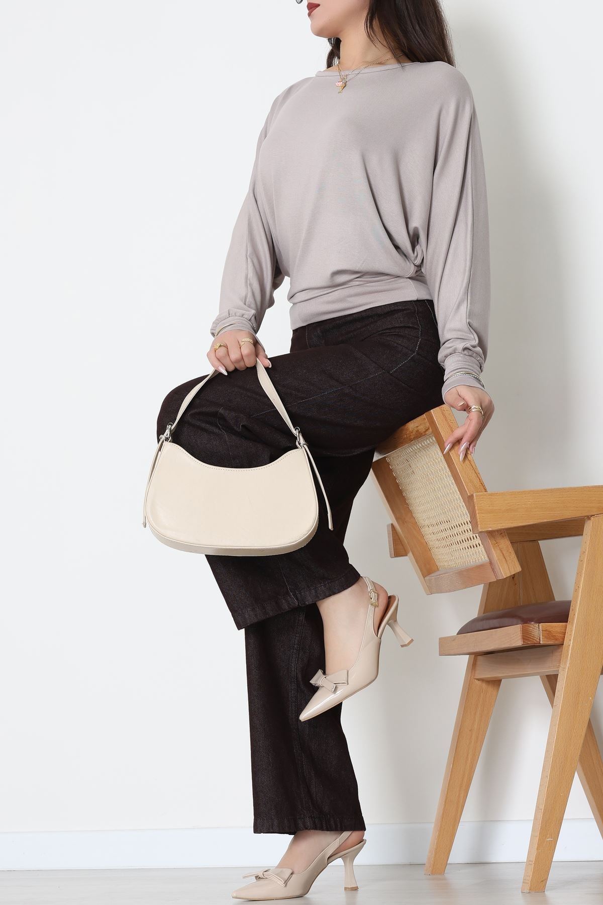 Yarasa Kol Salaş Bluz Taş - 31740.2115.