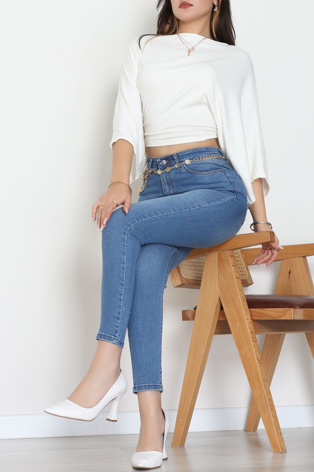 Dar Paça Kot Pantolon Mavi - 42704.2121.