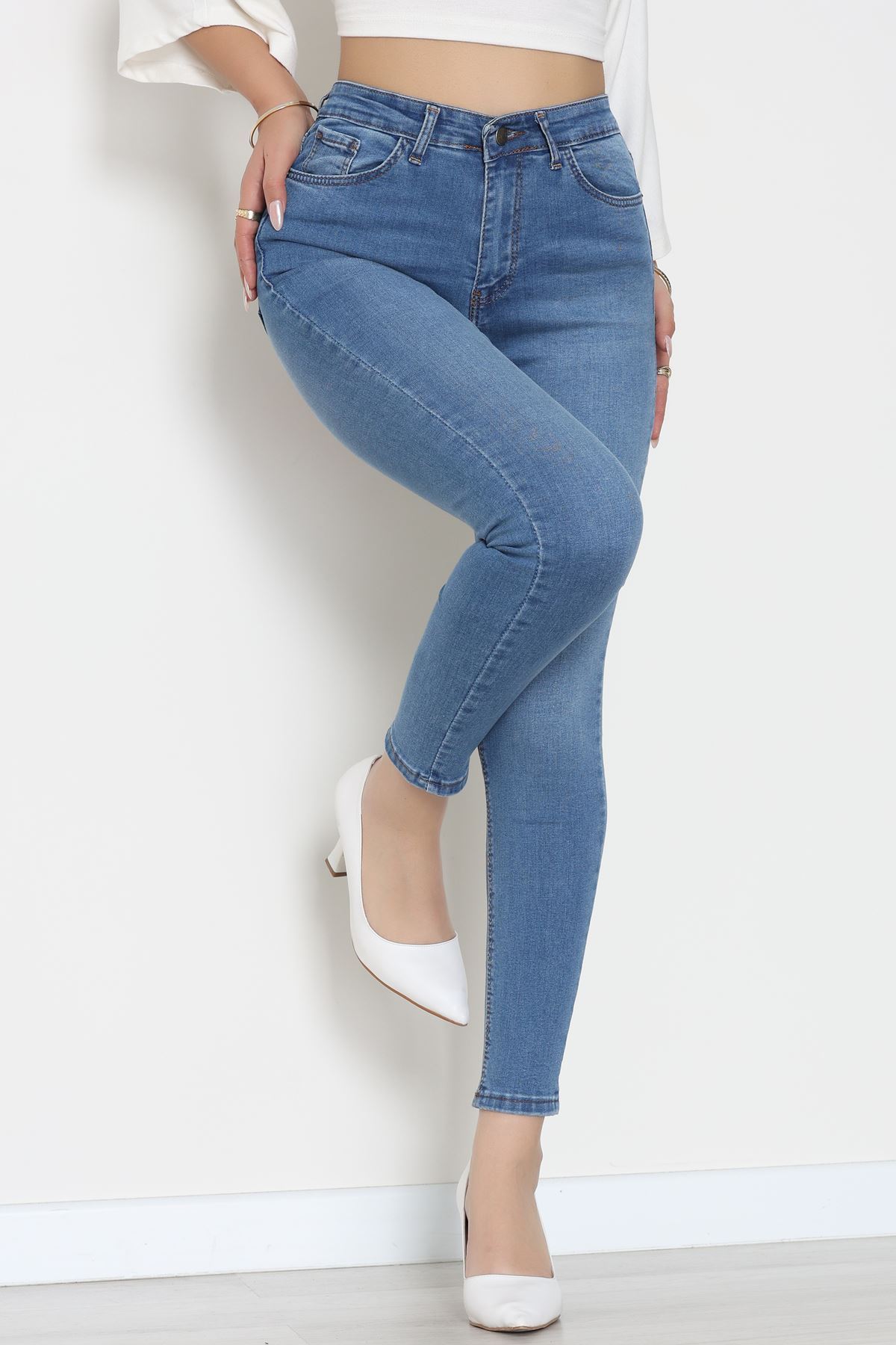 Dar Paça Kot Pantolon Mavi - 42704.2121.