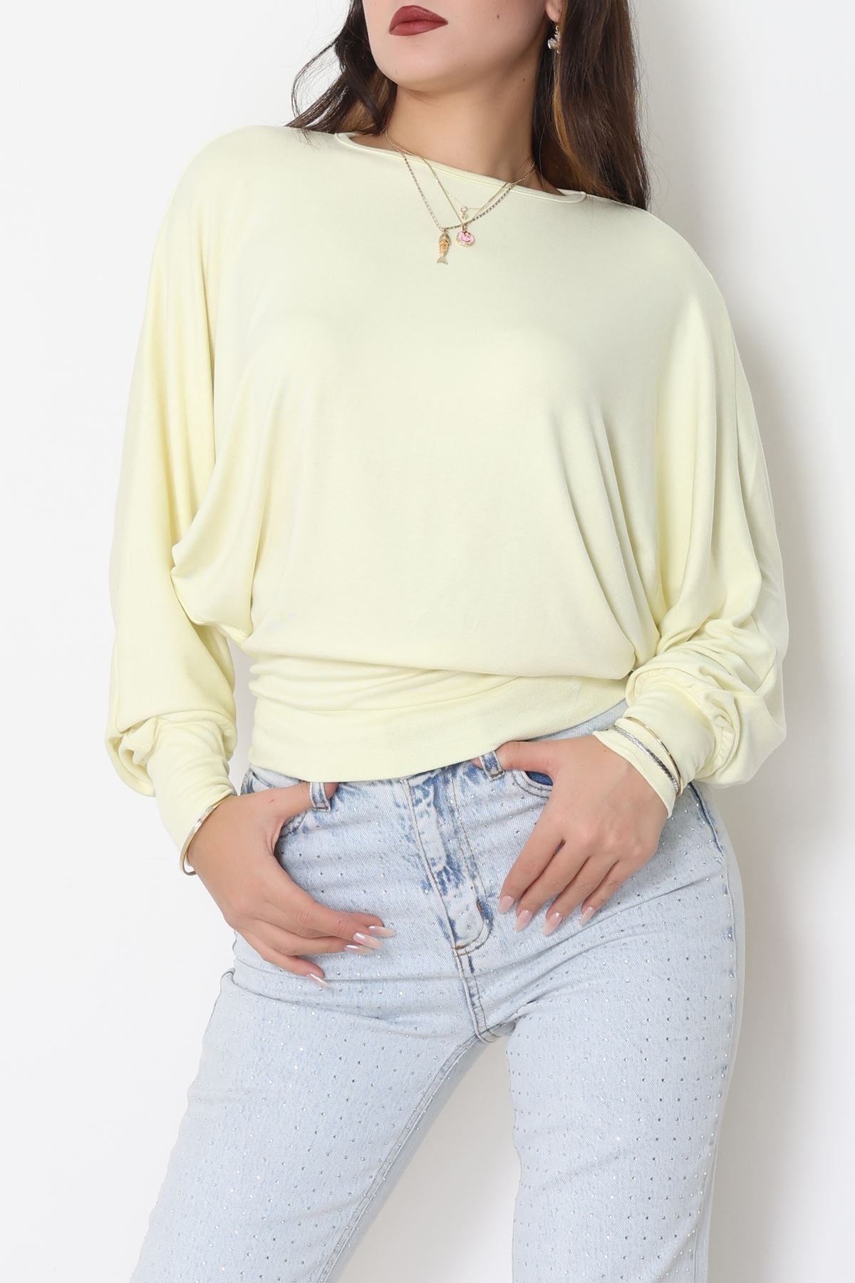 Yarasa Kol Salaş Bluz Sarı - 31740.2115.