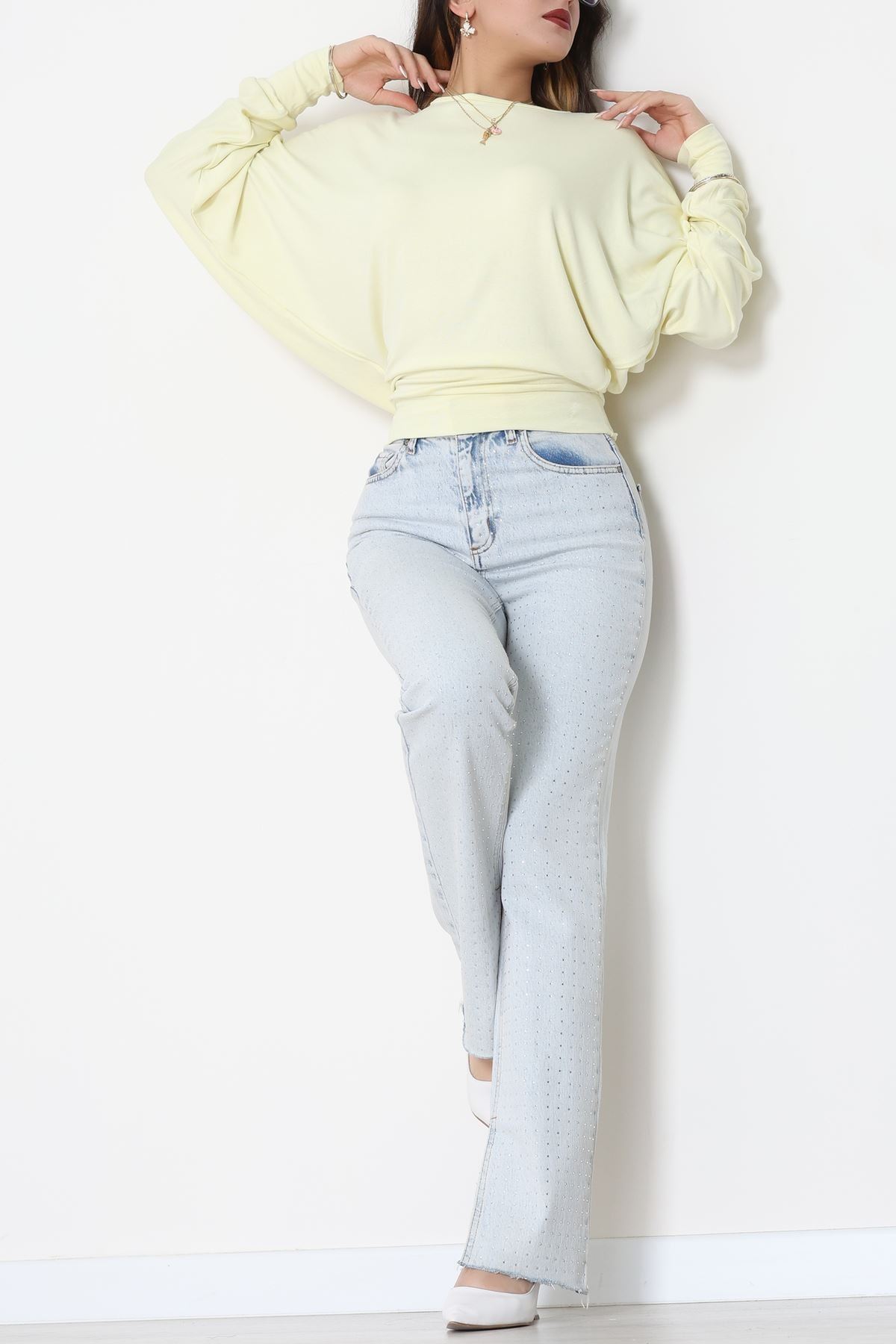 Yarasa Kol Salaş Bluz Sarı - 31740.2115.