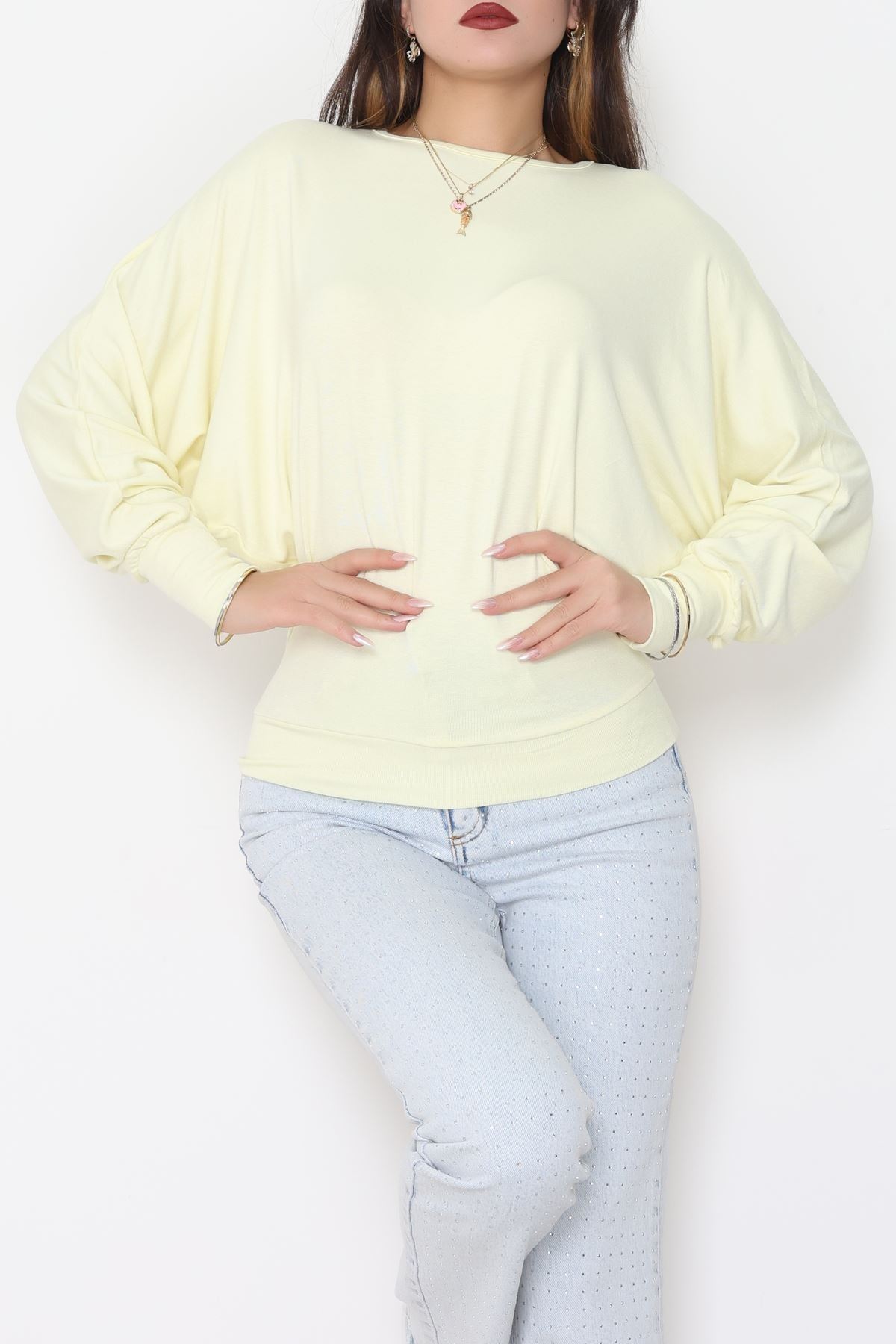 Yarasa Kol Salaş Bluz Sarı - 31740.2115.