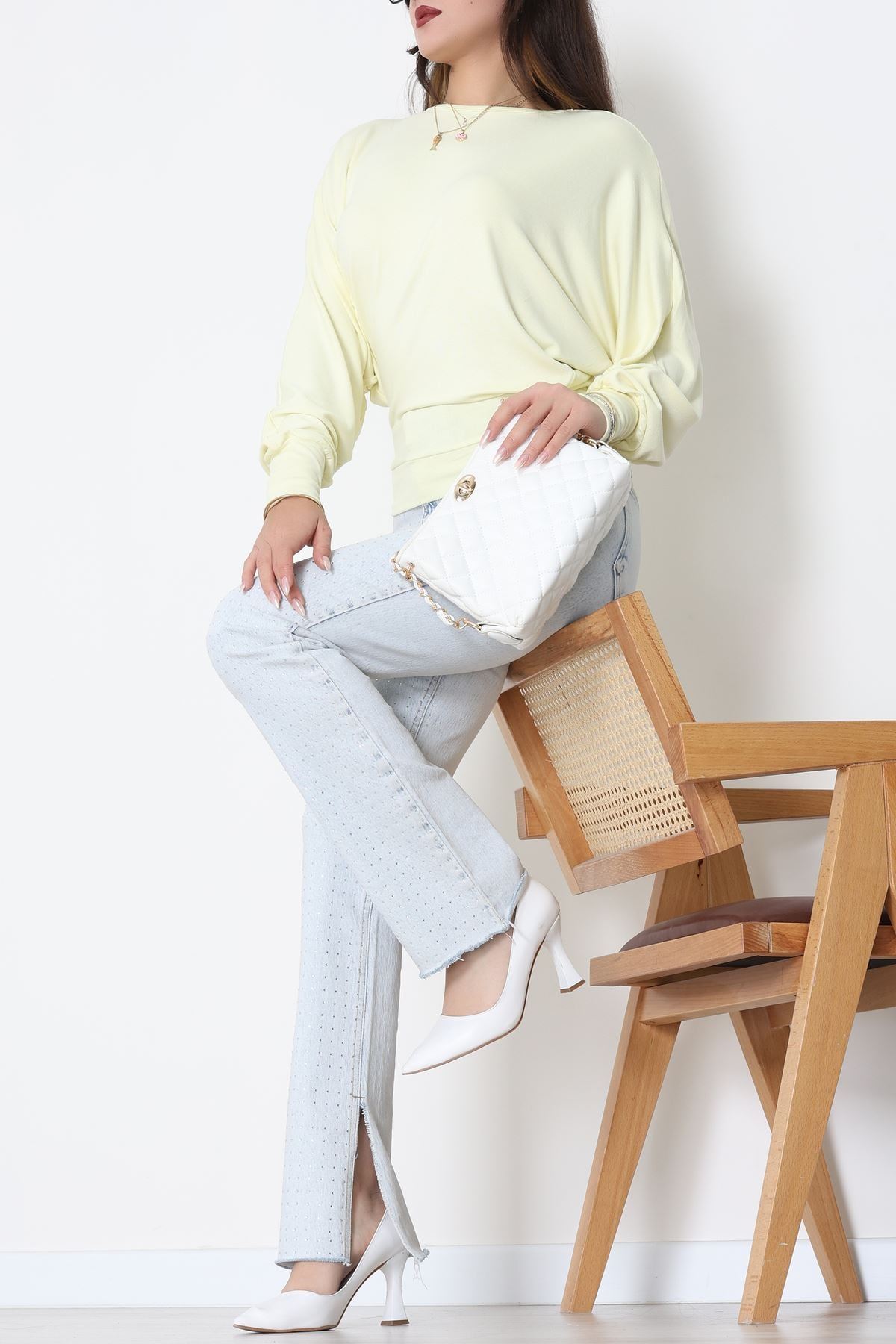 Yarasa Kol Salaş Bluz Sarı - 31740.2115.